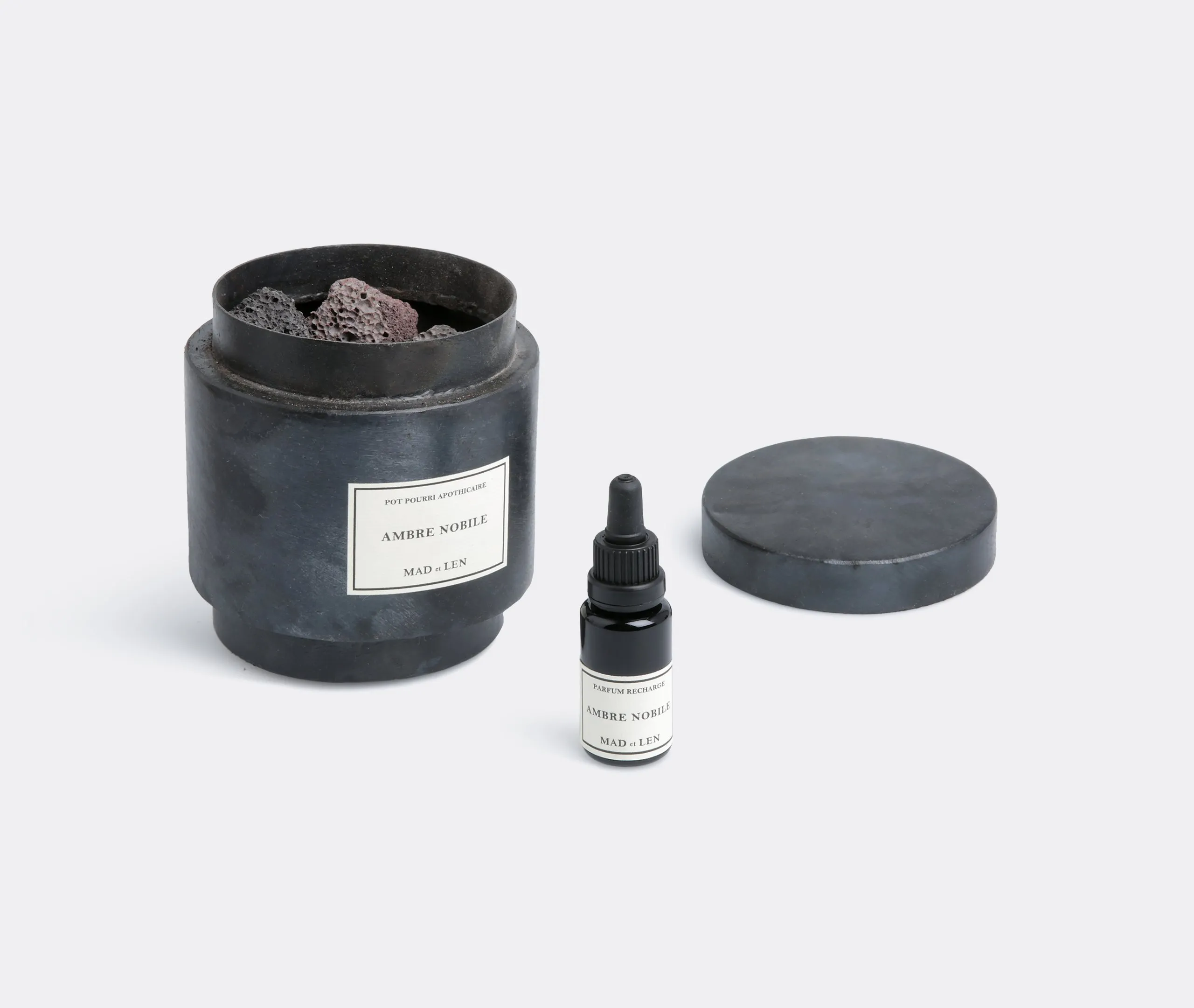 Pot Pourri Totem with Refill - Black, Metal image