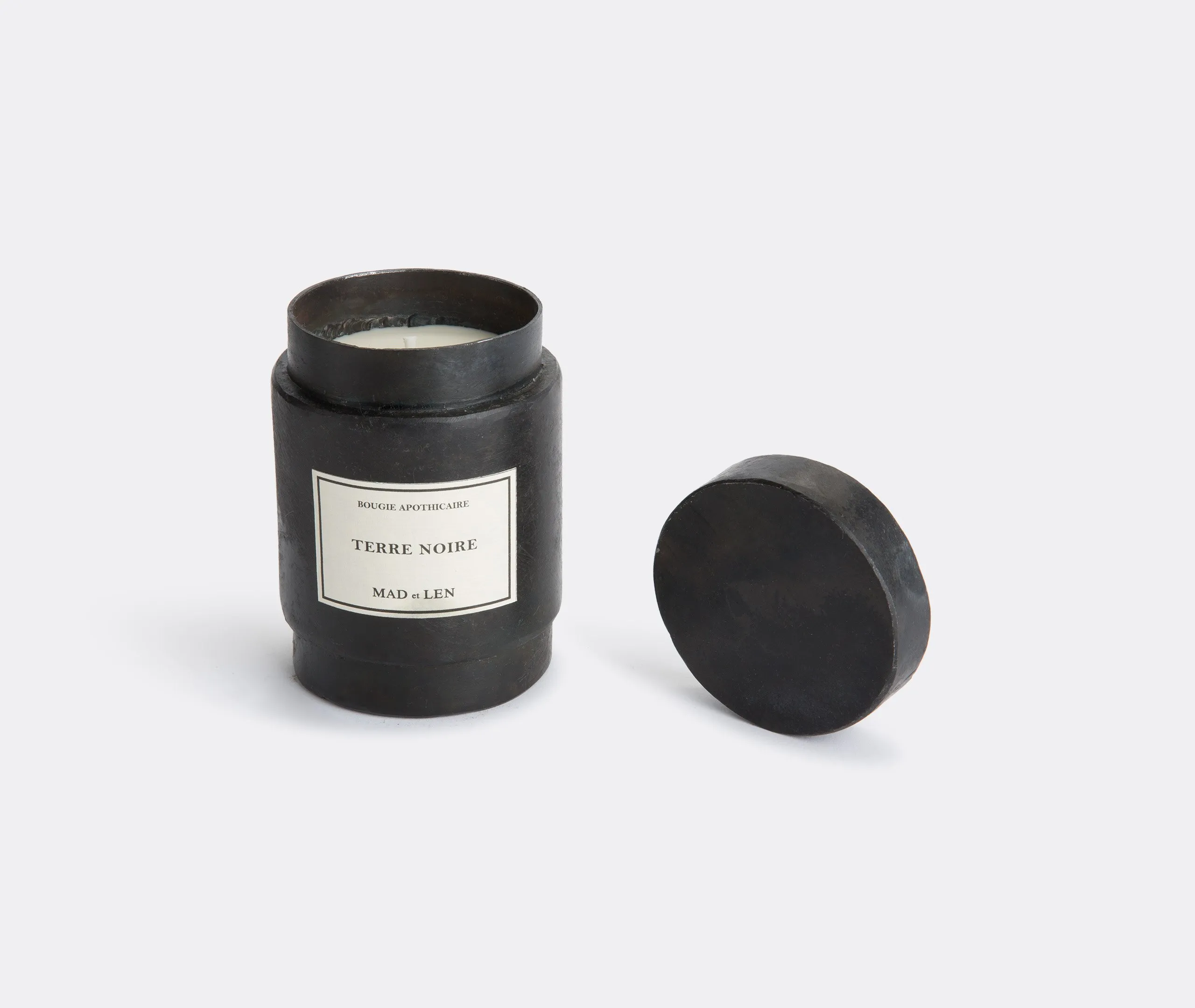 Terre Noire Scented Candle - Black, Steel