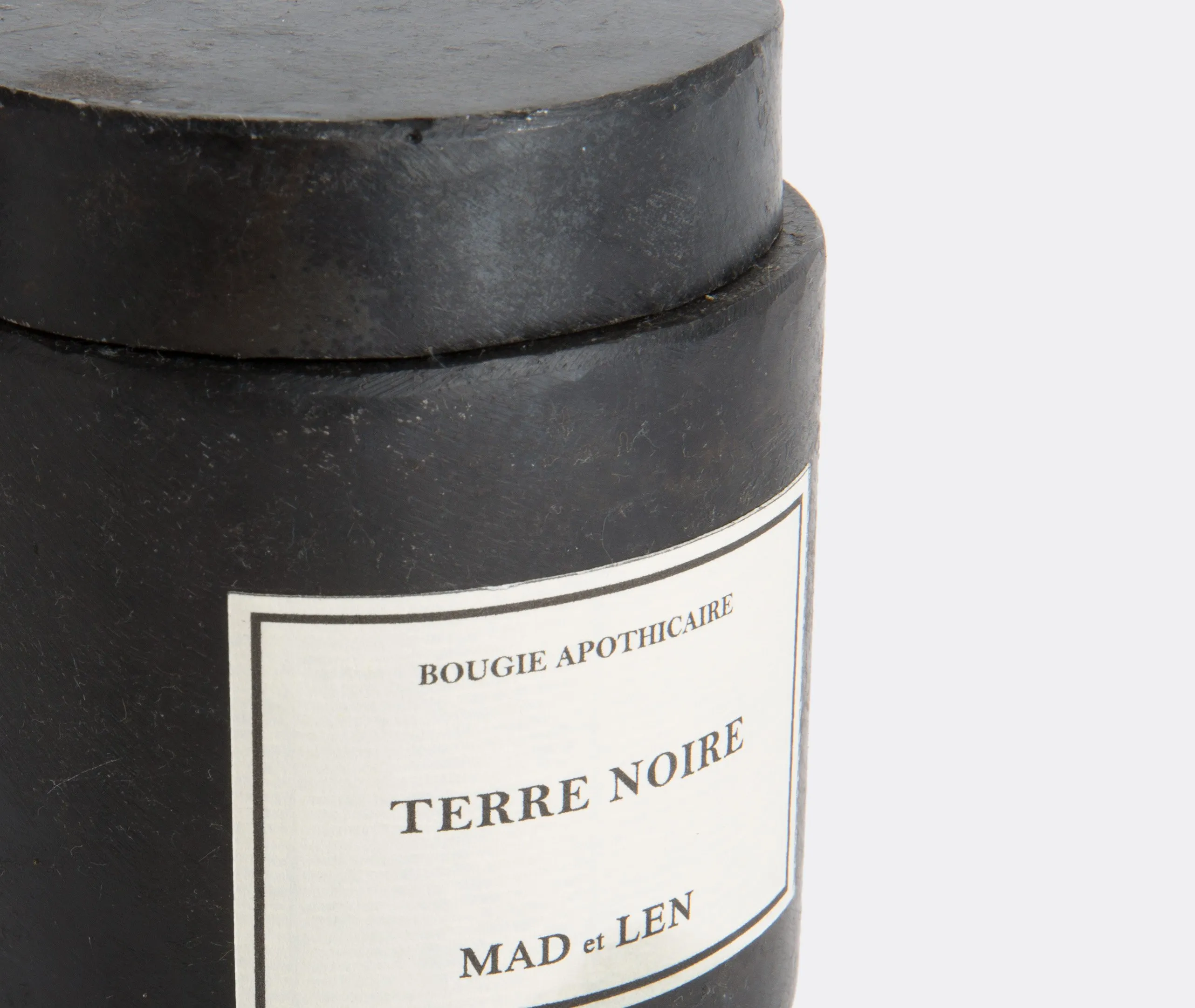 Terre Noire Scented Candle - Black, Steel