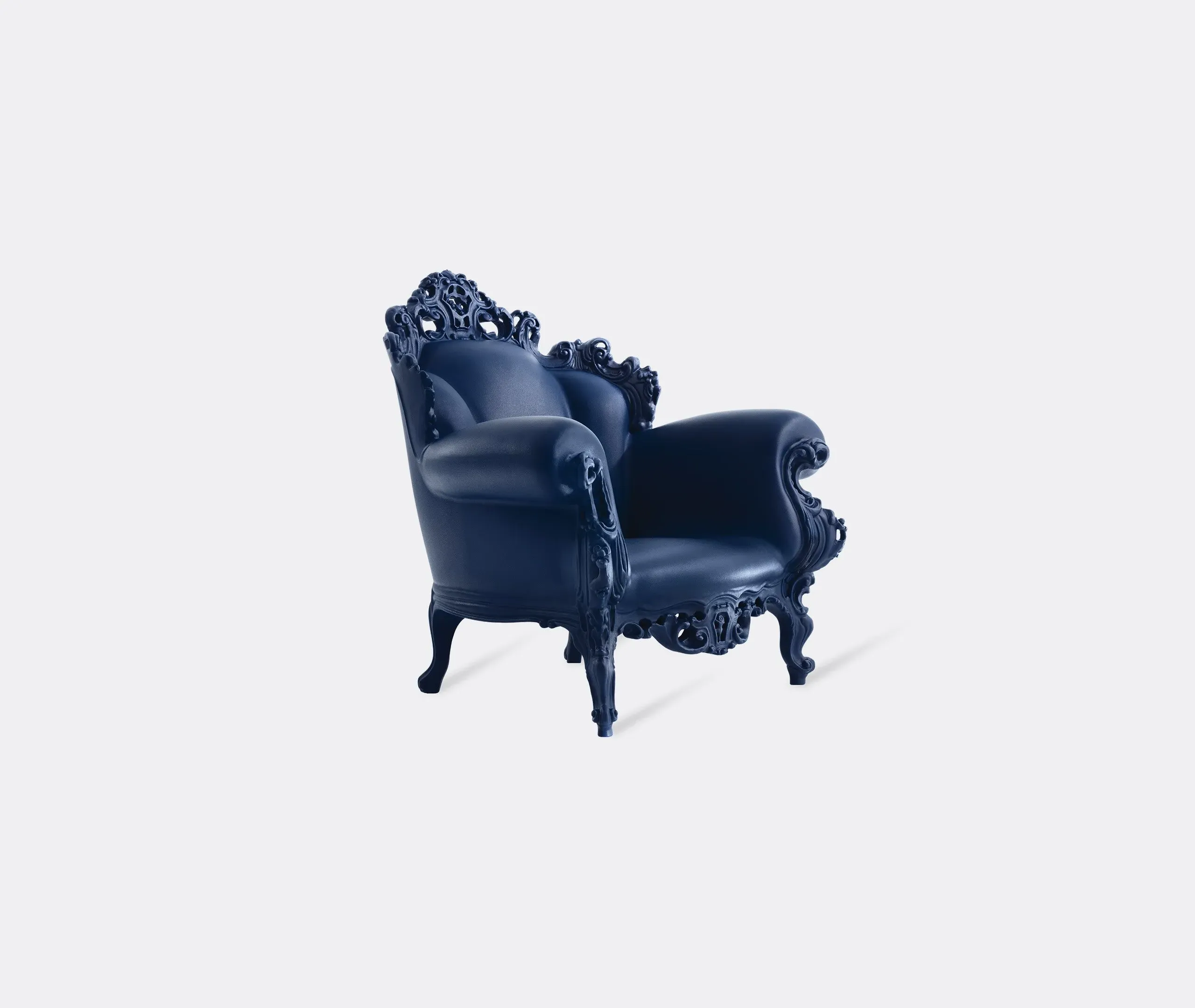 Baroque Chair with Pointillism Design - Blue