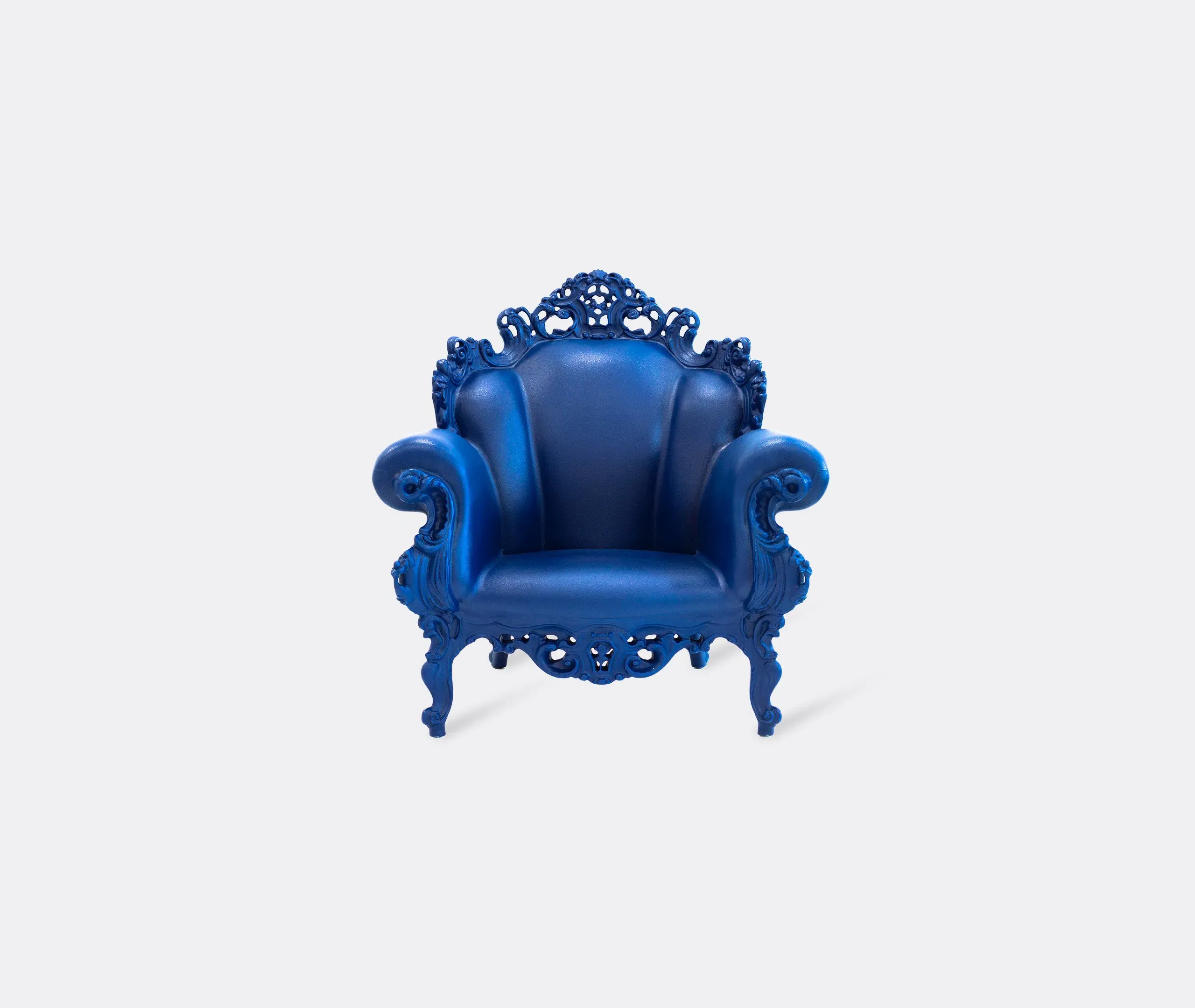 Baroque Chair with Pointillism Design - Blue image