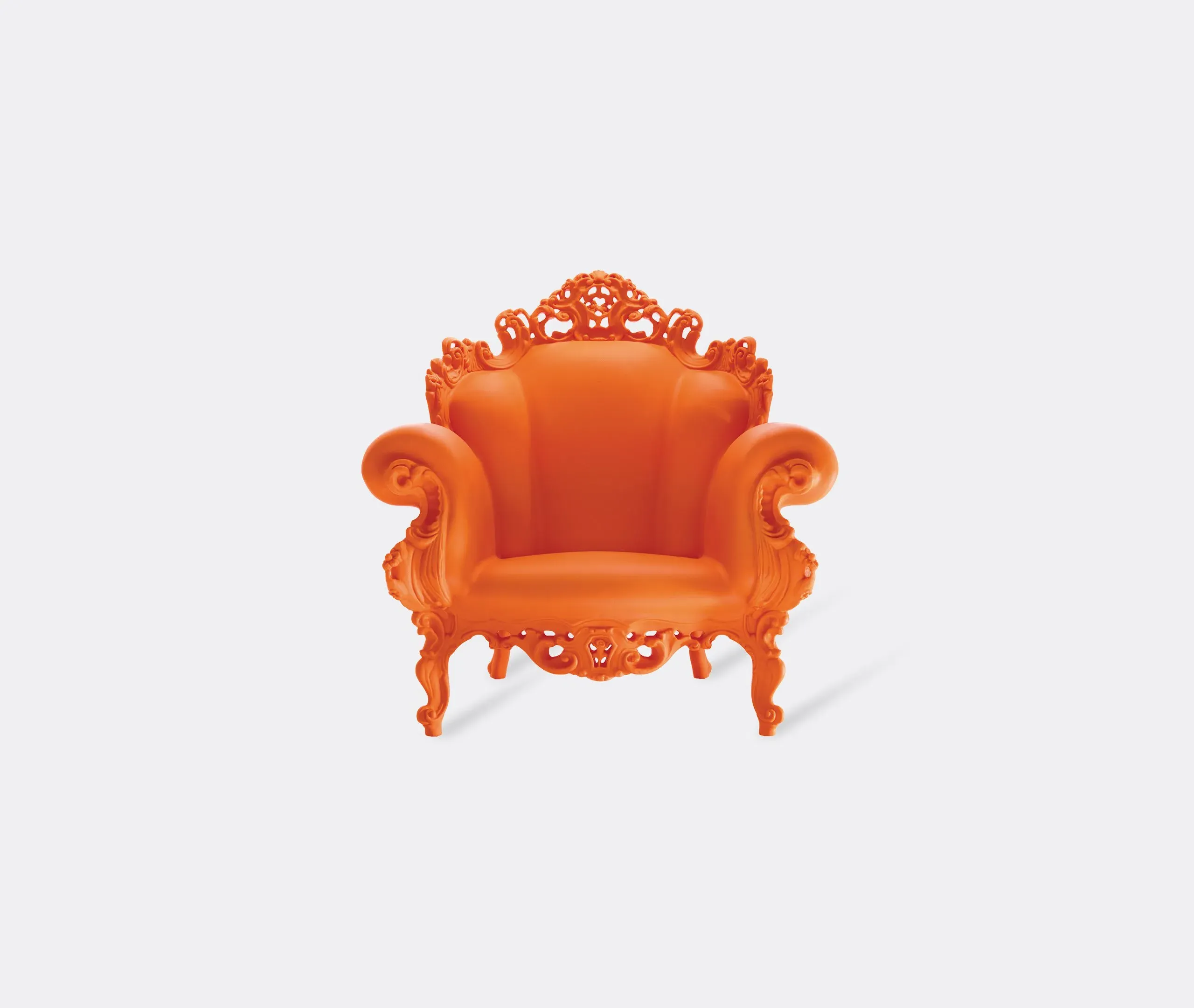 Baroque Chair with Pointillism Design - Orange