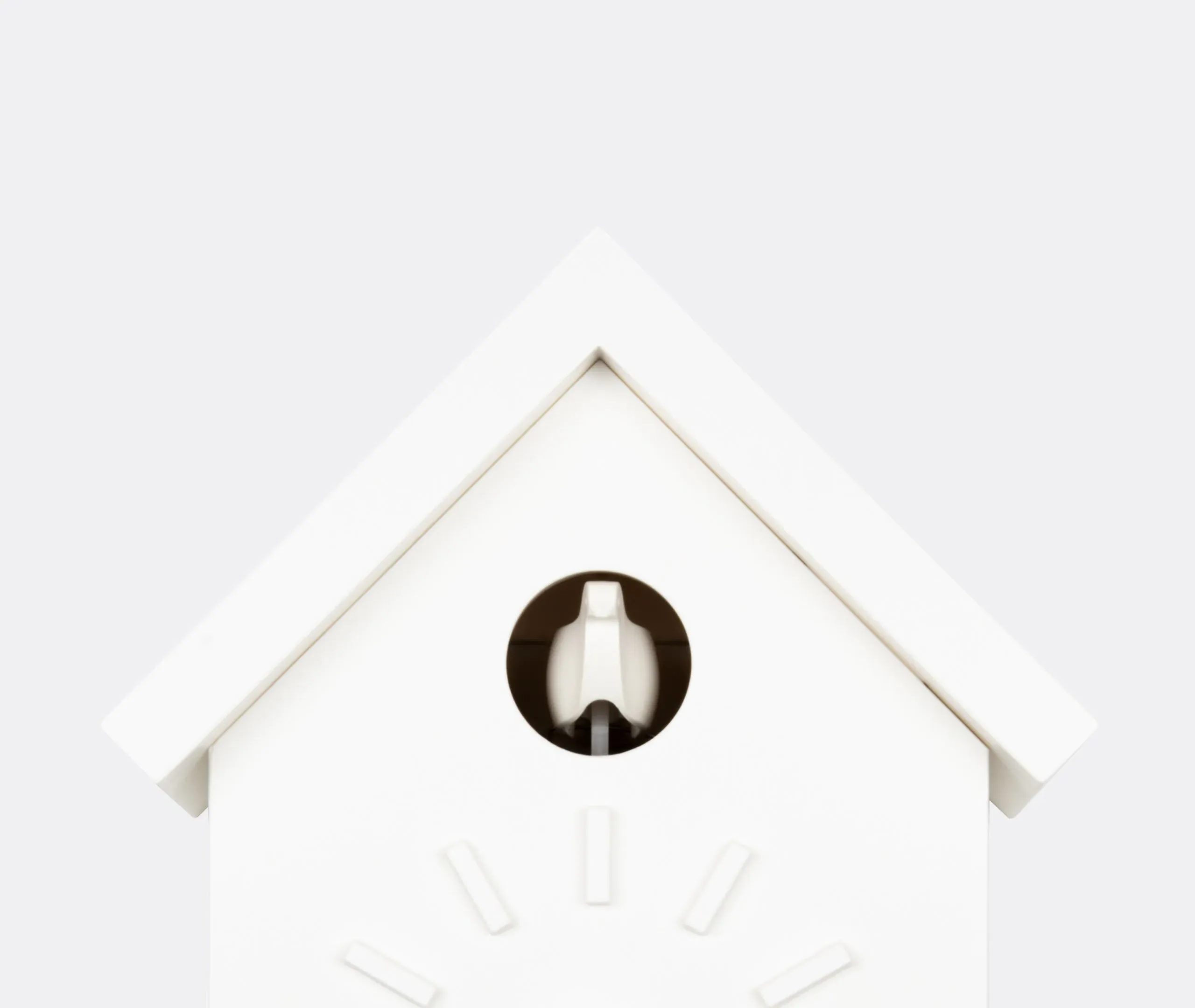 Cu-Clock Square Wall Clock with Bird - White