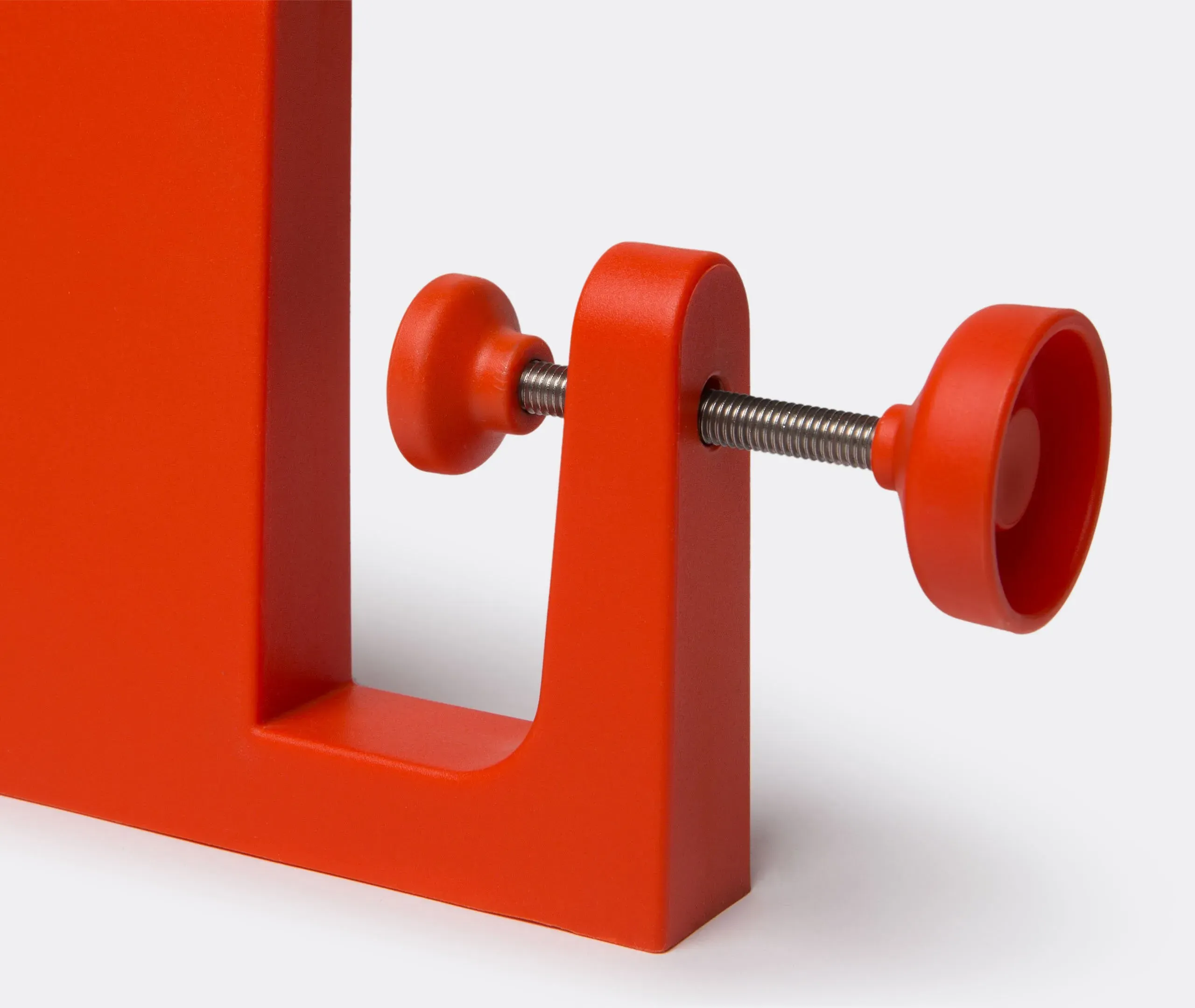 Shelving Clamp with Adjustable Grip - Orange, Plastic