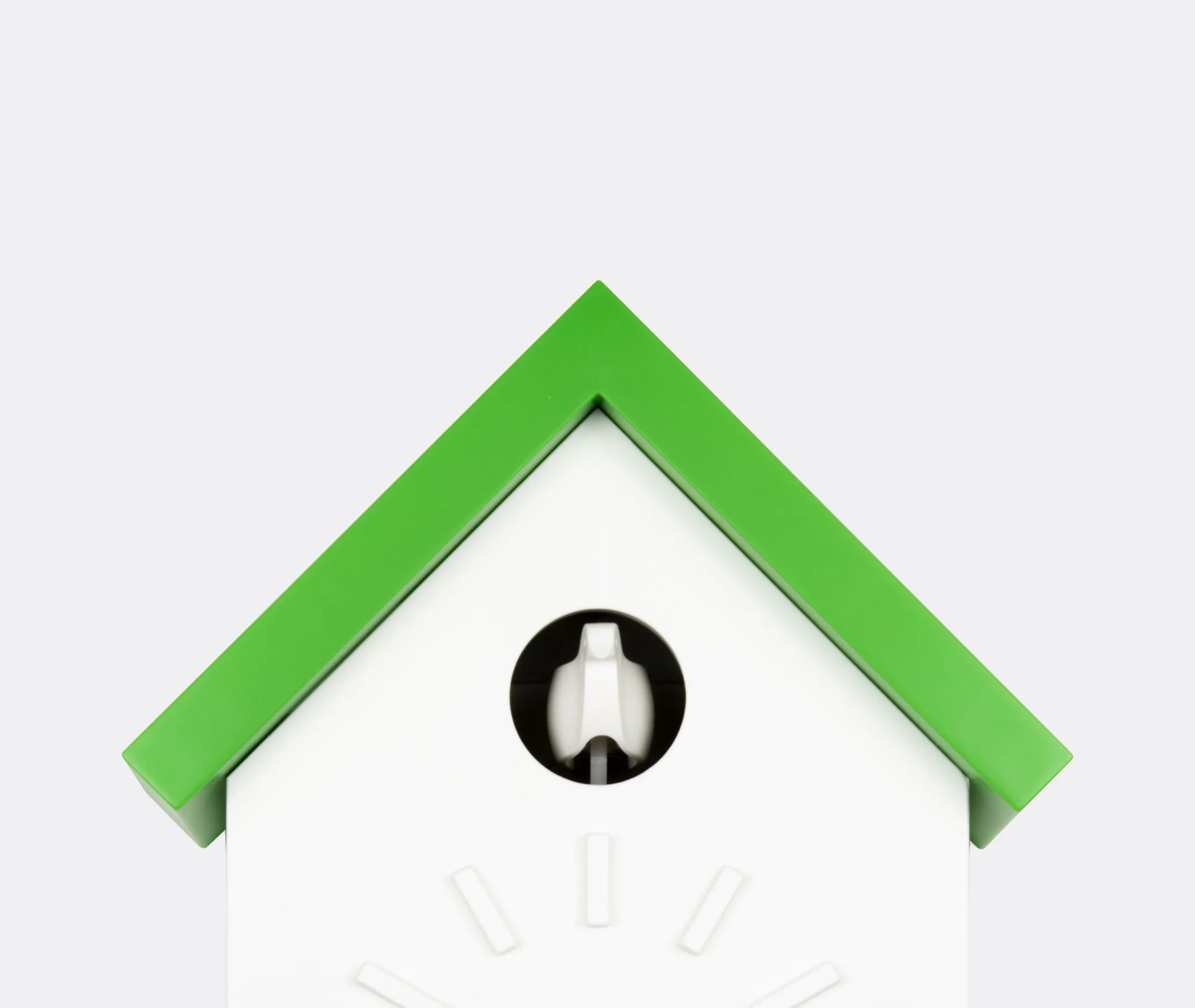 Square Wall Clock with Bird Feature - Green