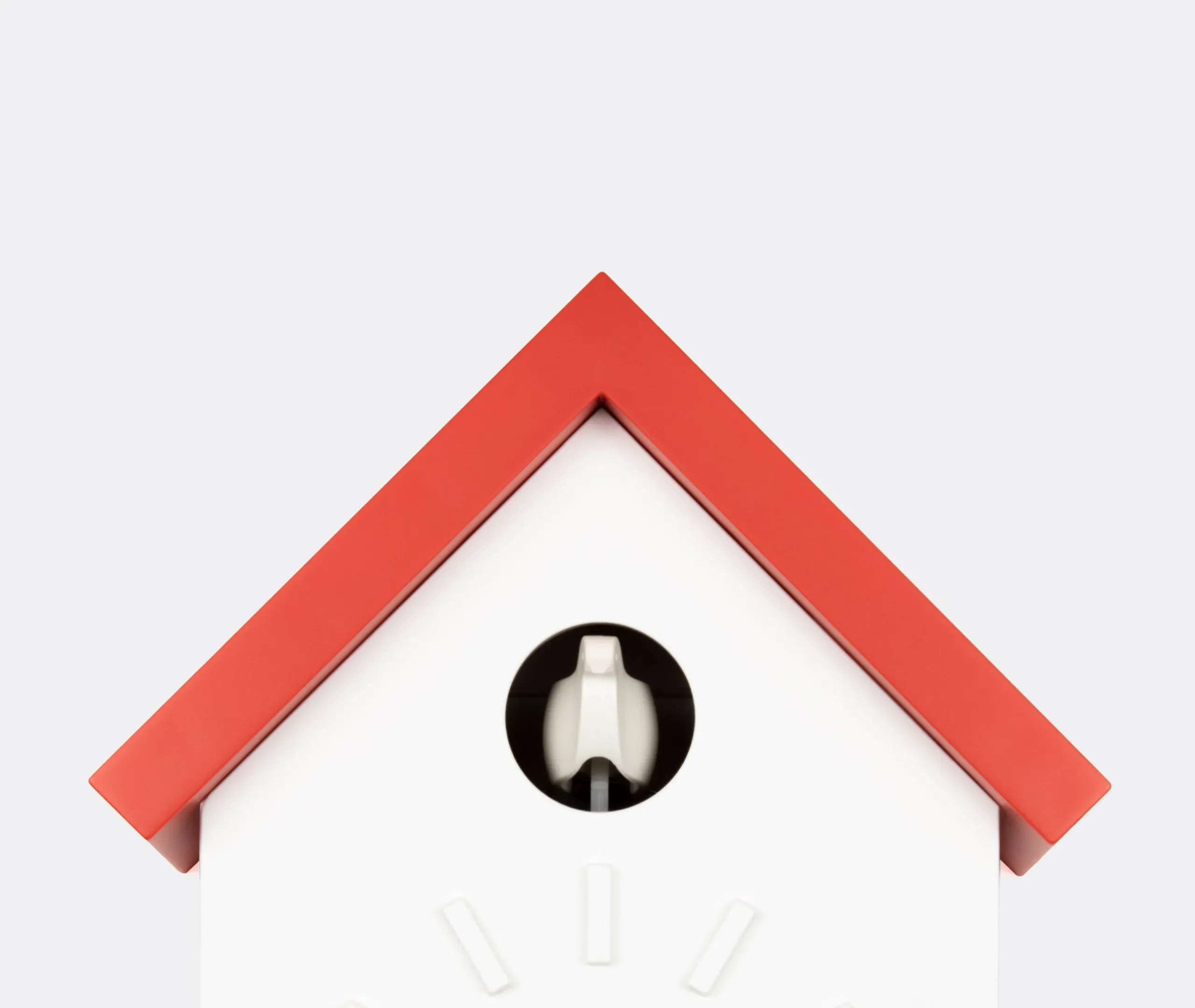 Square Wall Clock with Bird Feature - Orange