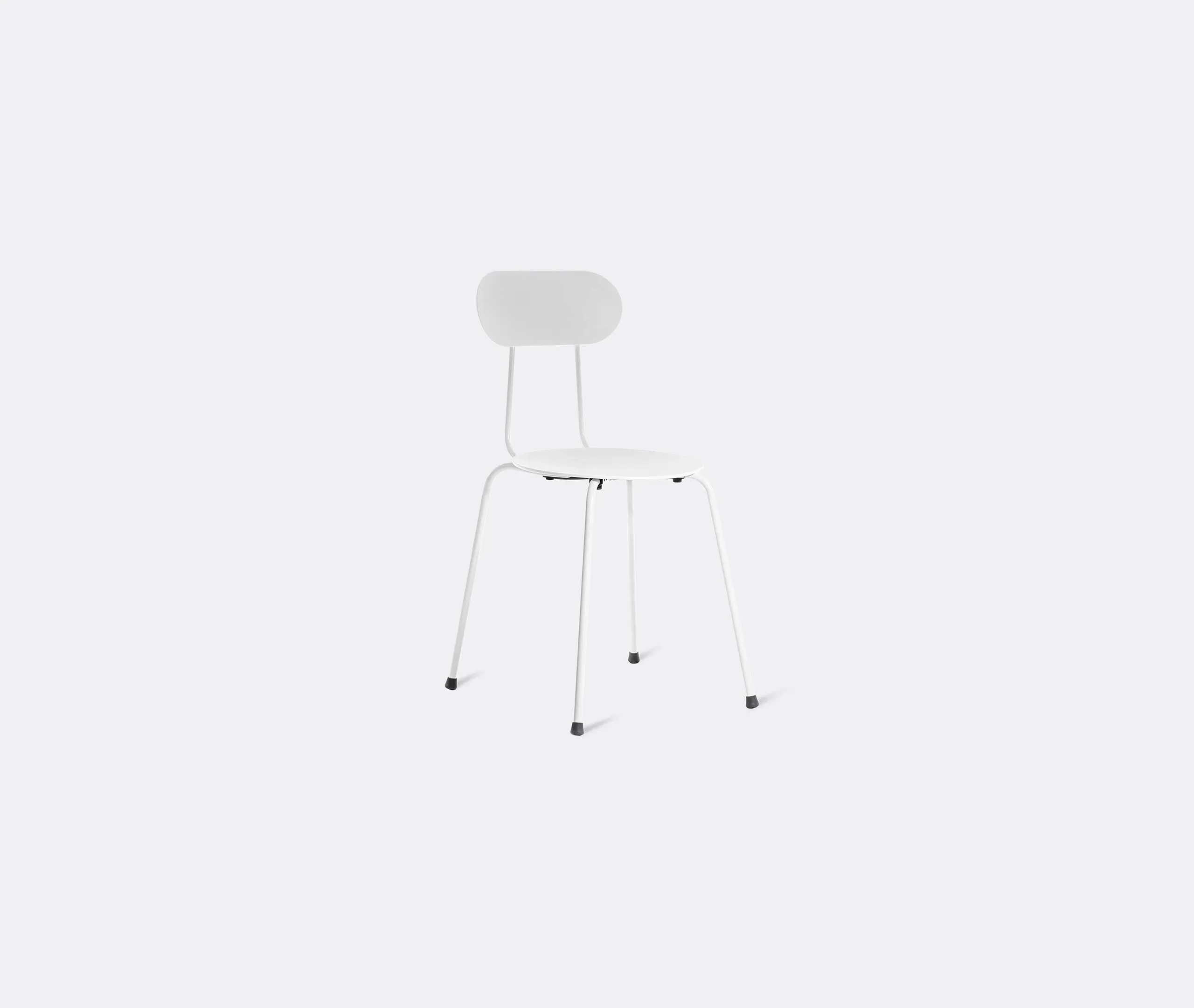 Stackable Chair with Moulded Ribs - White