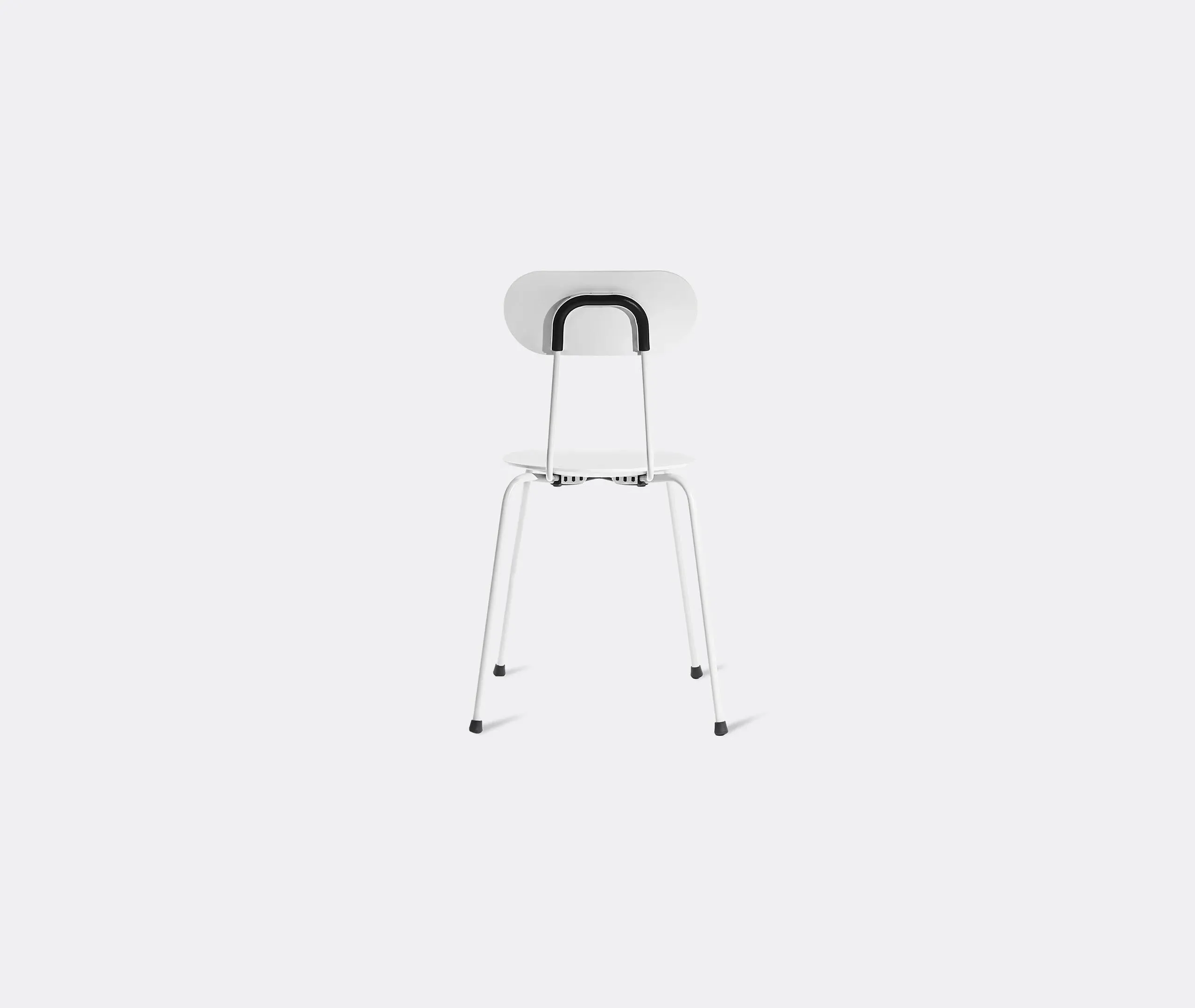 Stackable Chair with Moulded Ribs - White