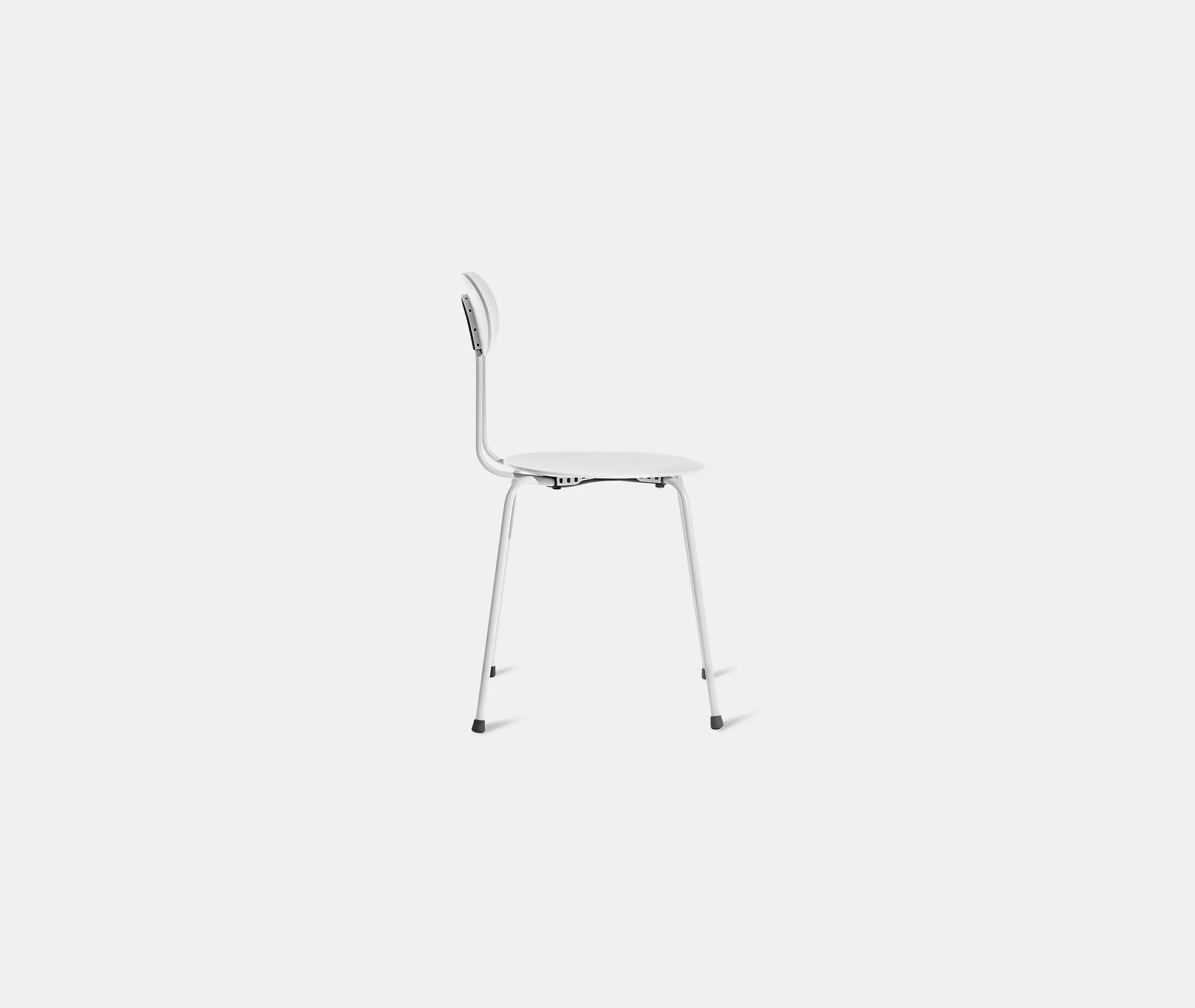 Stackable Chair with Moulded Ribs - White