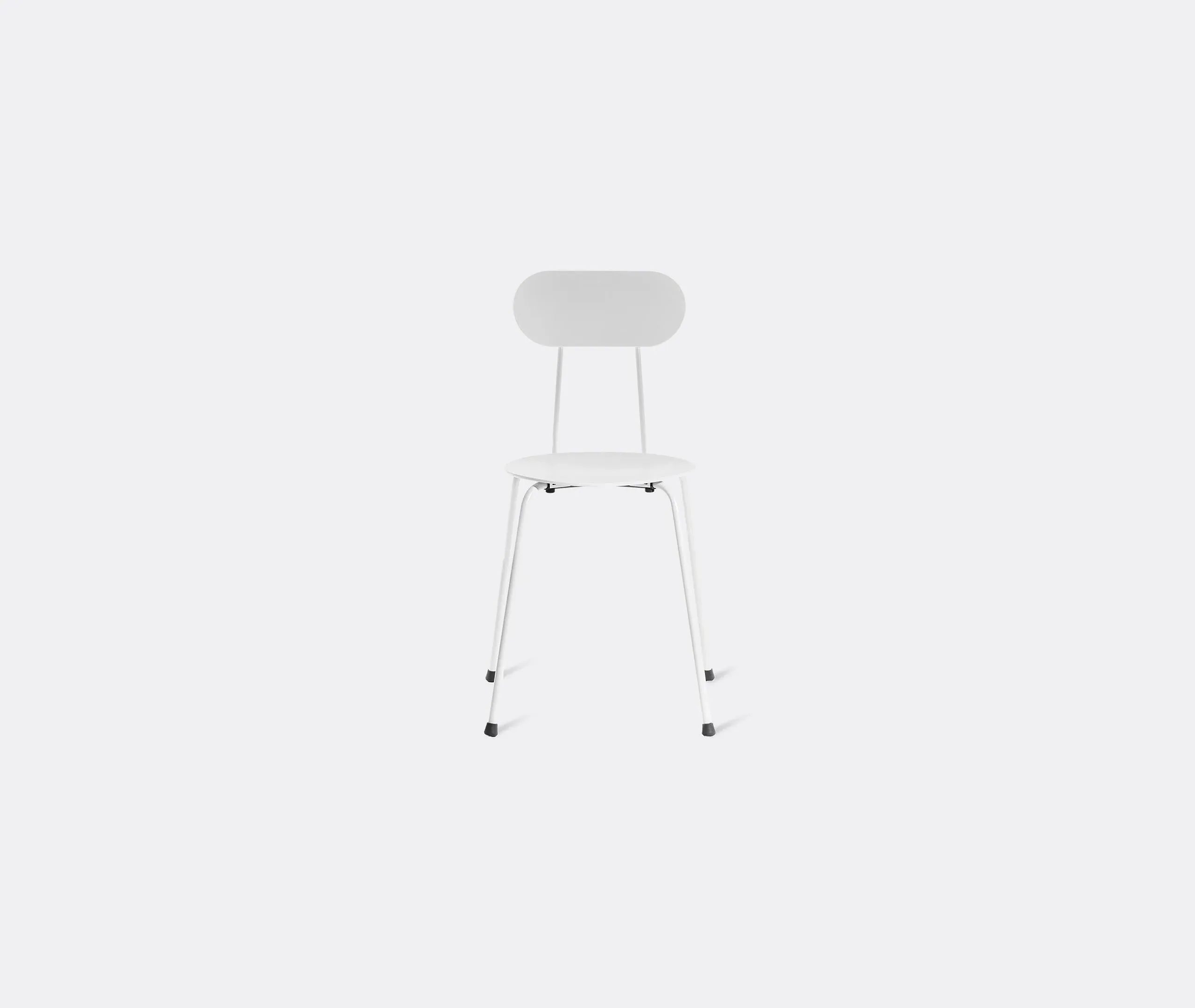 Stackable Chair with Moulded Ribs - White image