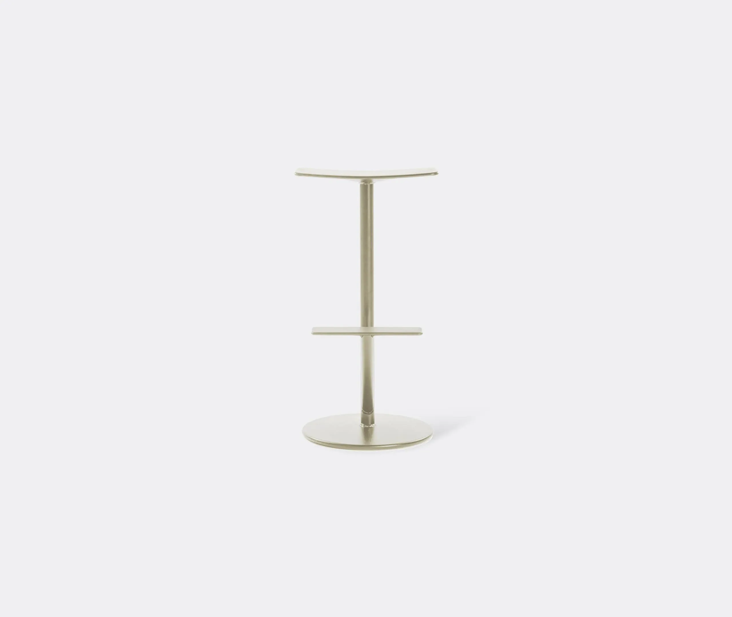 Tree-Inspired Stool with Footrest - Ivory