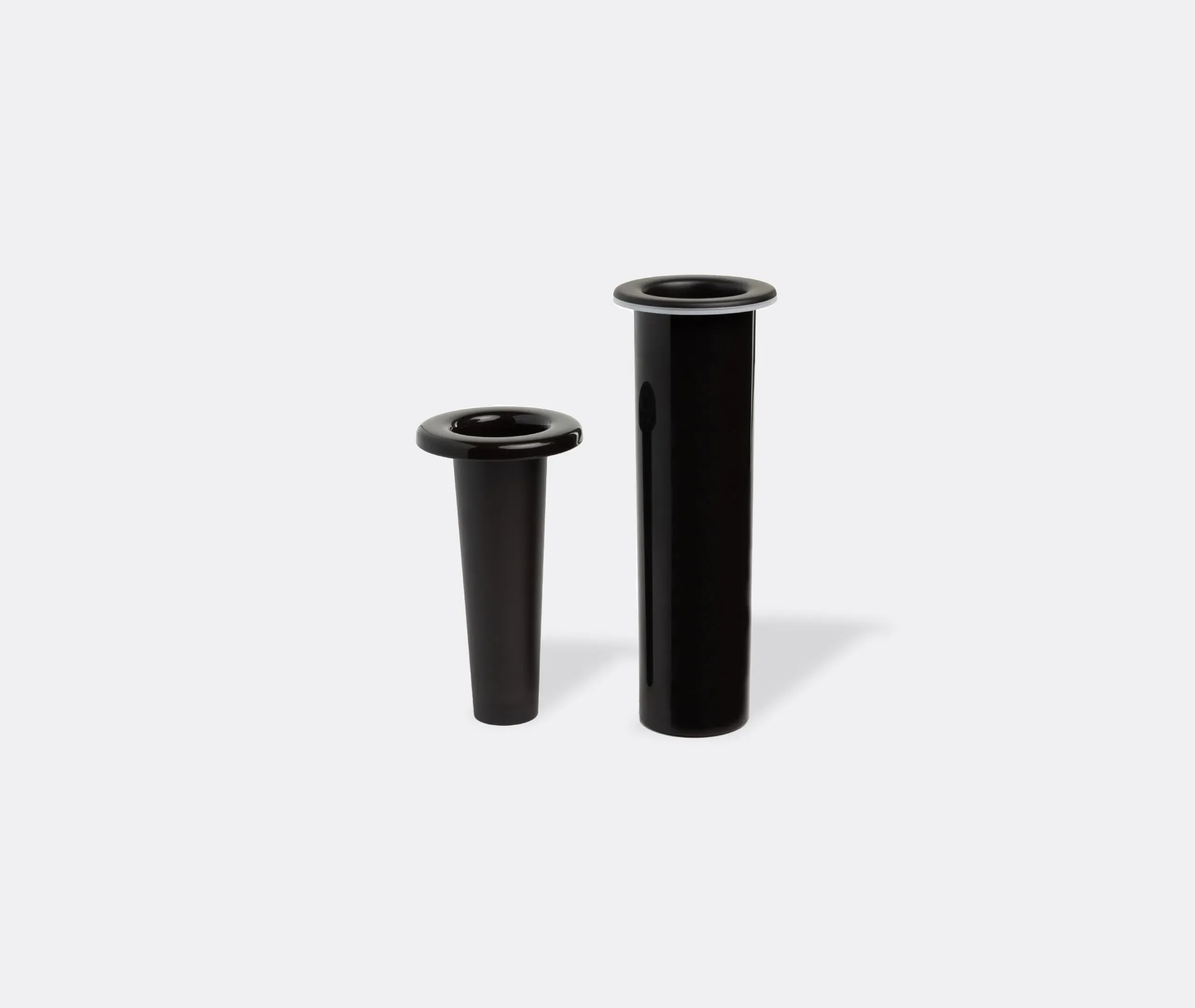 Vase with LED Lamp - Black, Plastic