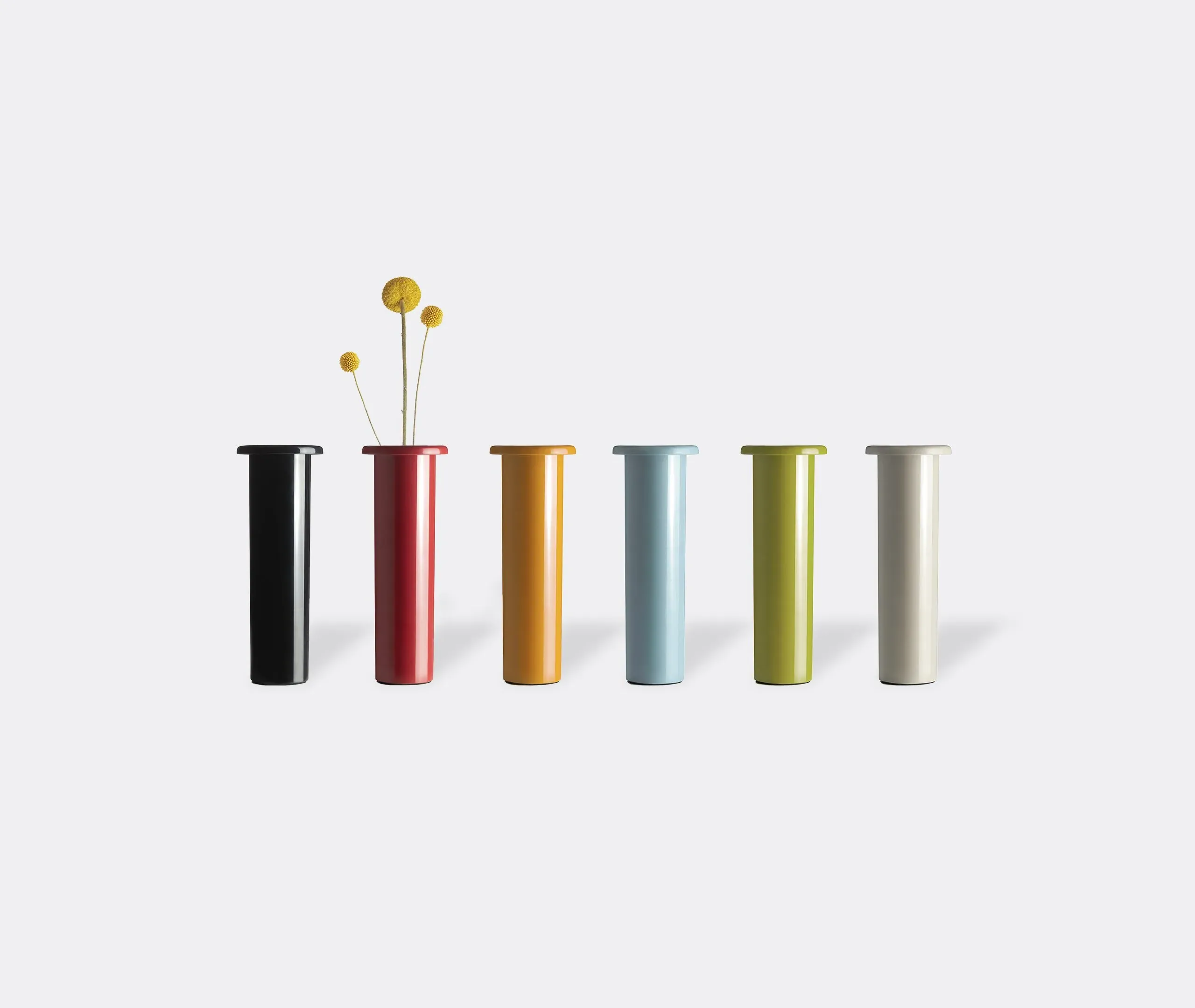 Vase with LED Lamp - Black, Plastic
