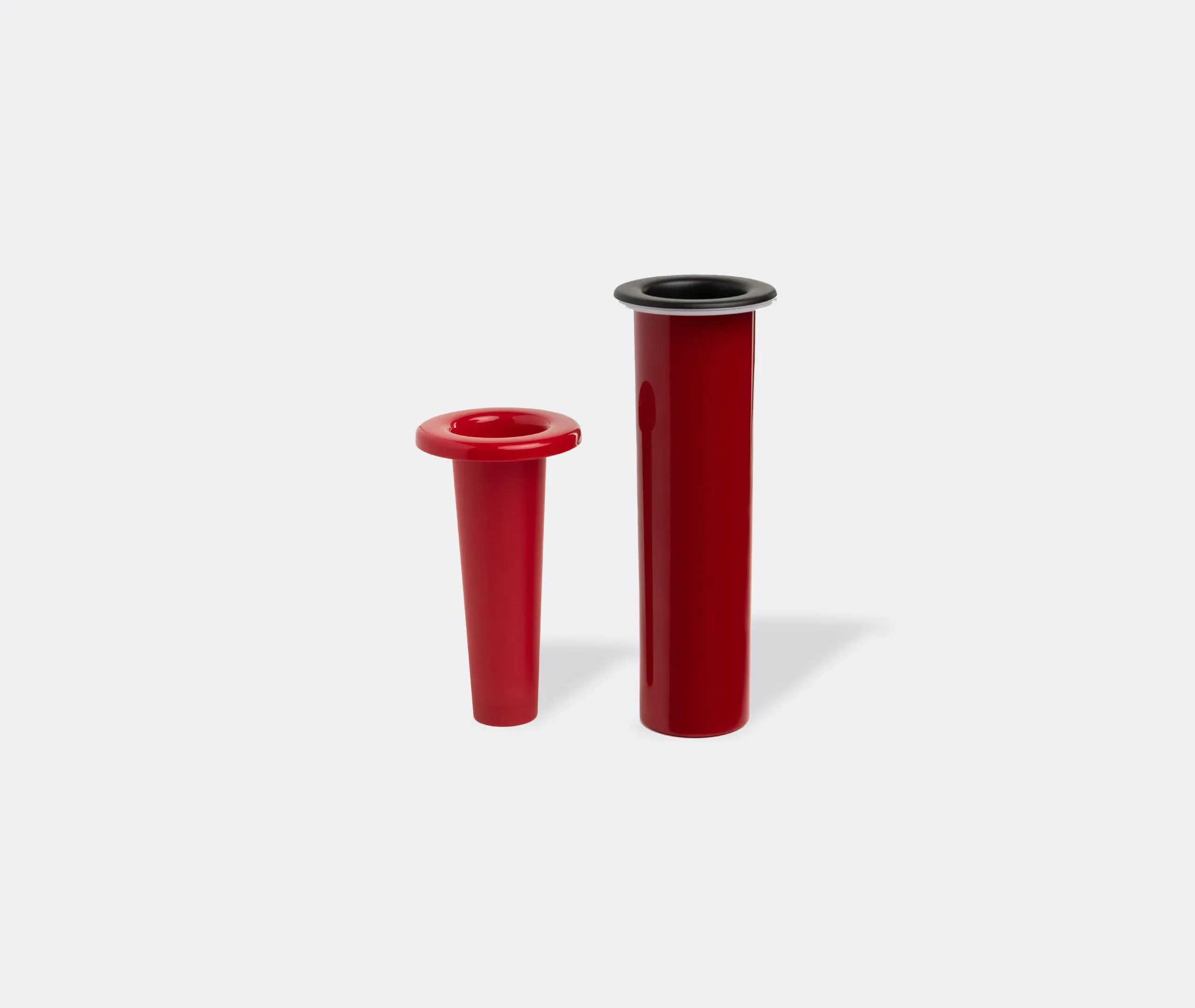 Vase with LED Lamp - Red, Plastic