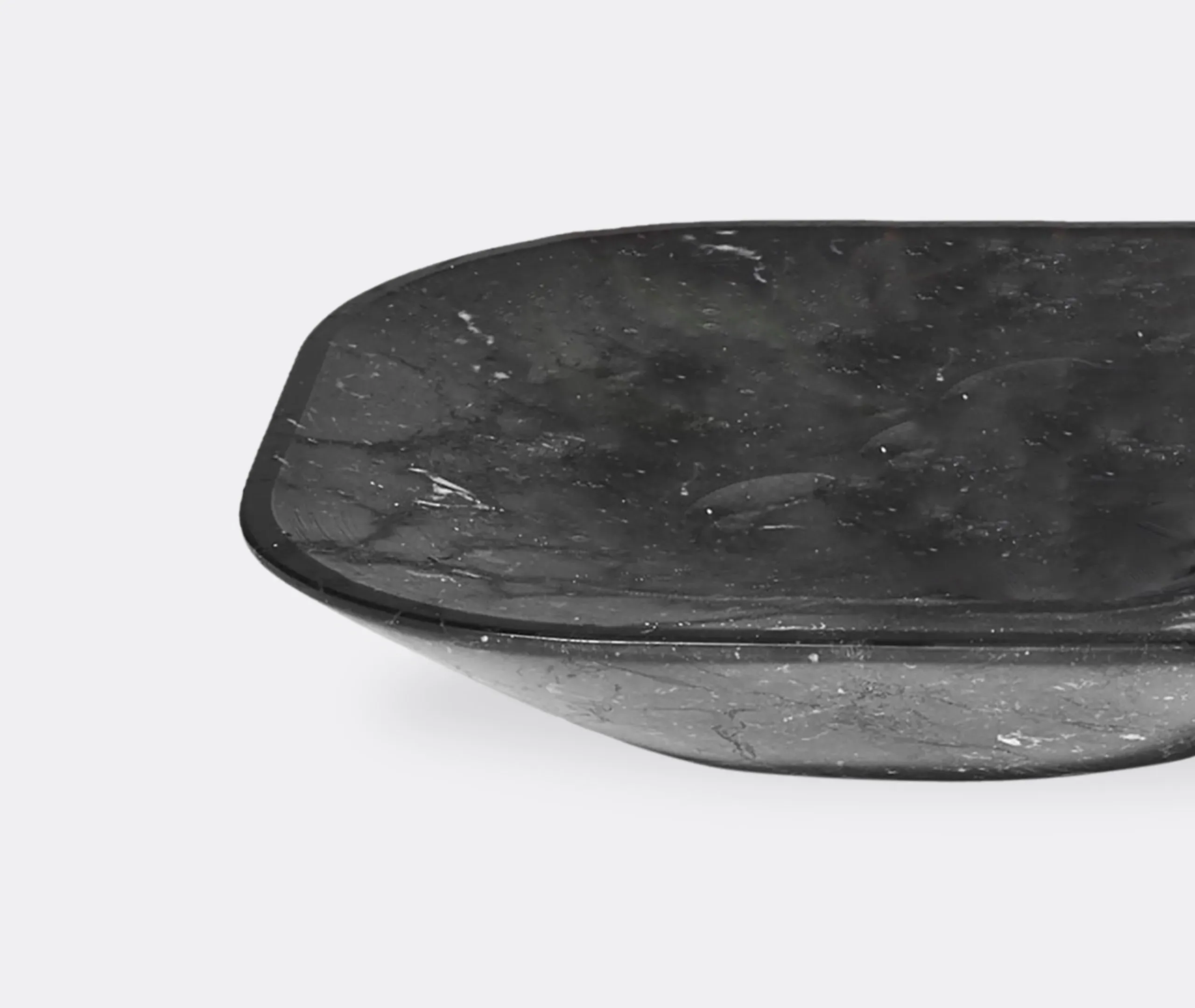 Gravita Large Decorative Bowl - Black, Marble