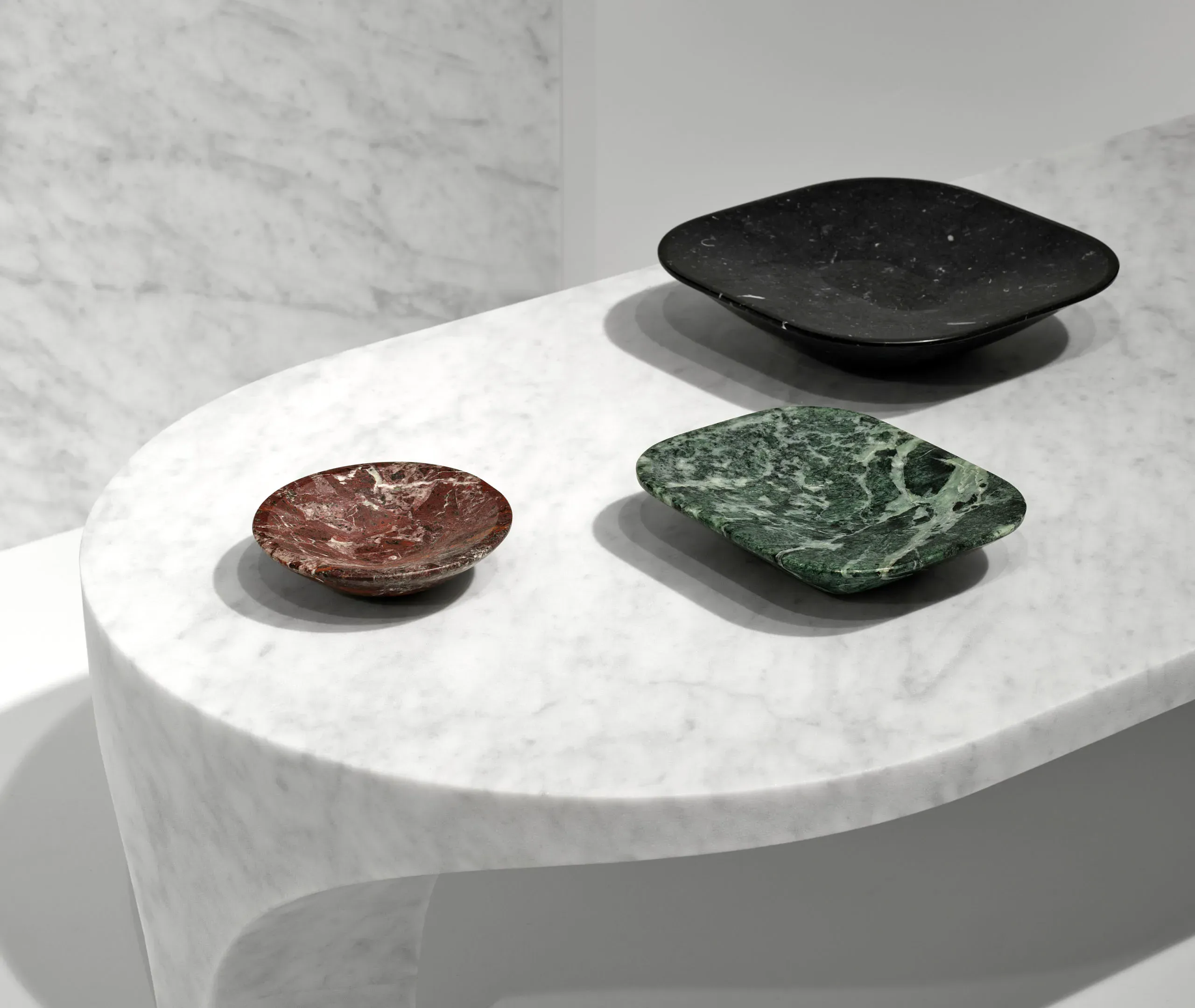 Gravita Medium Decorative Bowl - Green, Marble