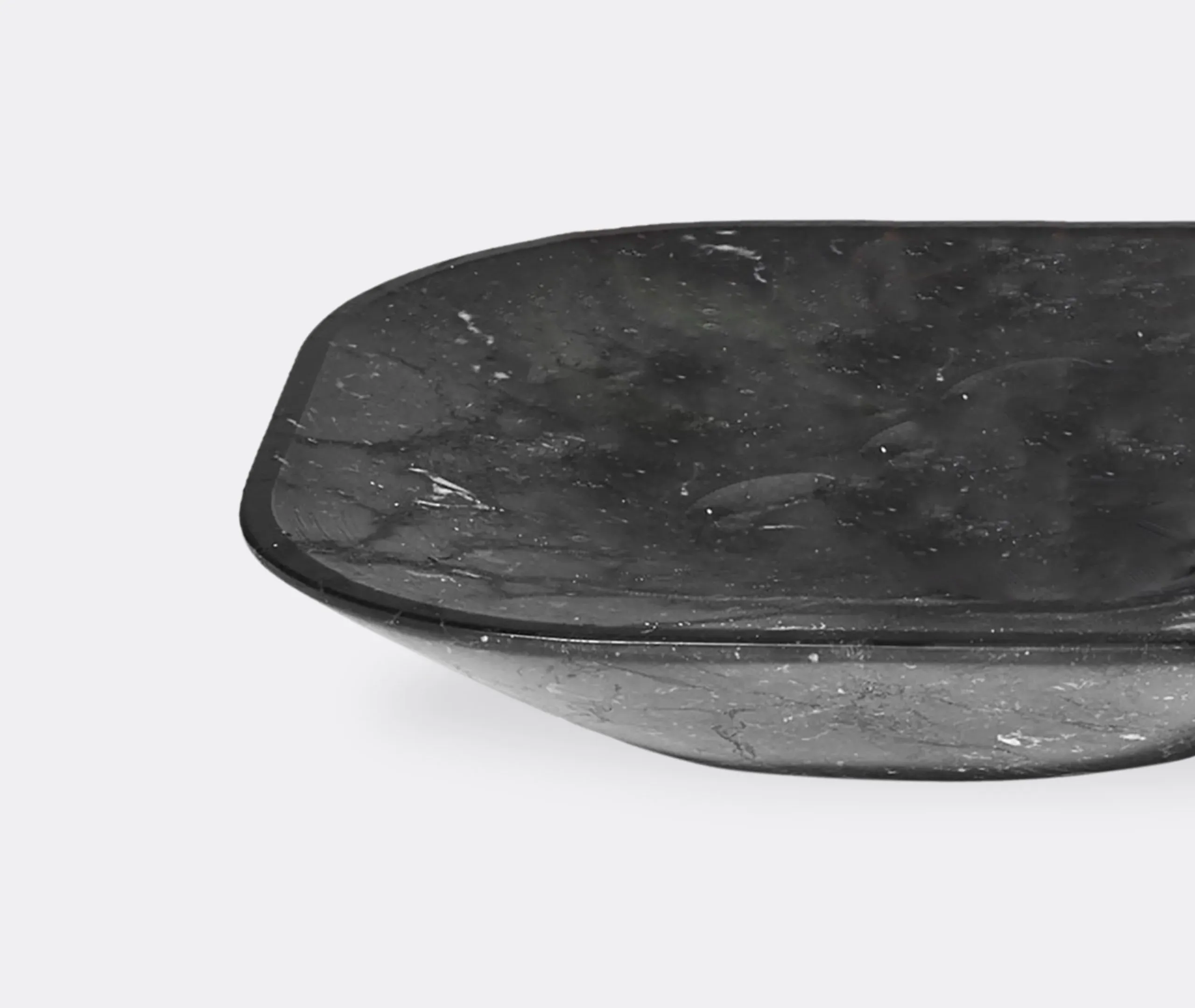 Large Decorative Bowl - Black, Marble