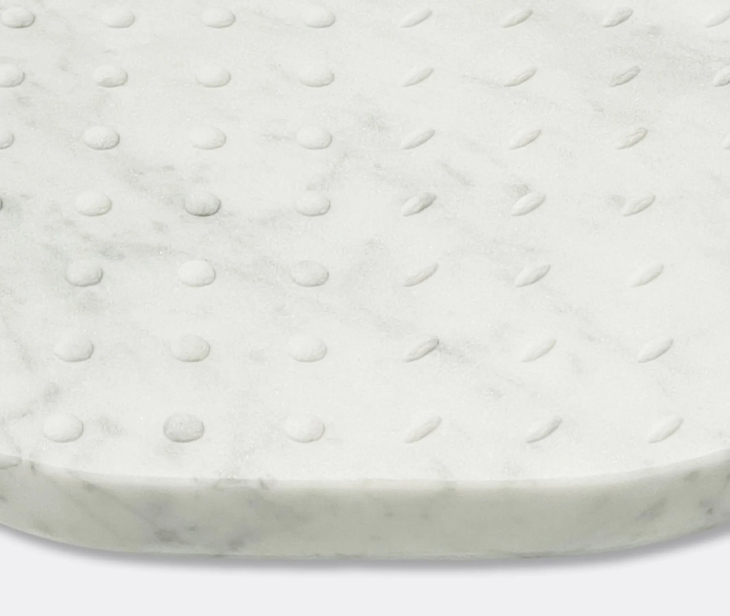 Medium Serving Tray with Pattern - White, Marble