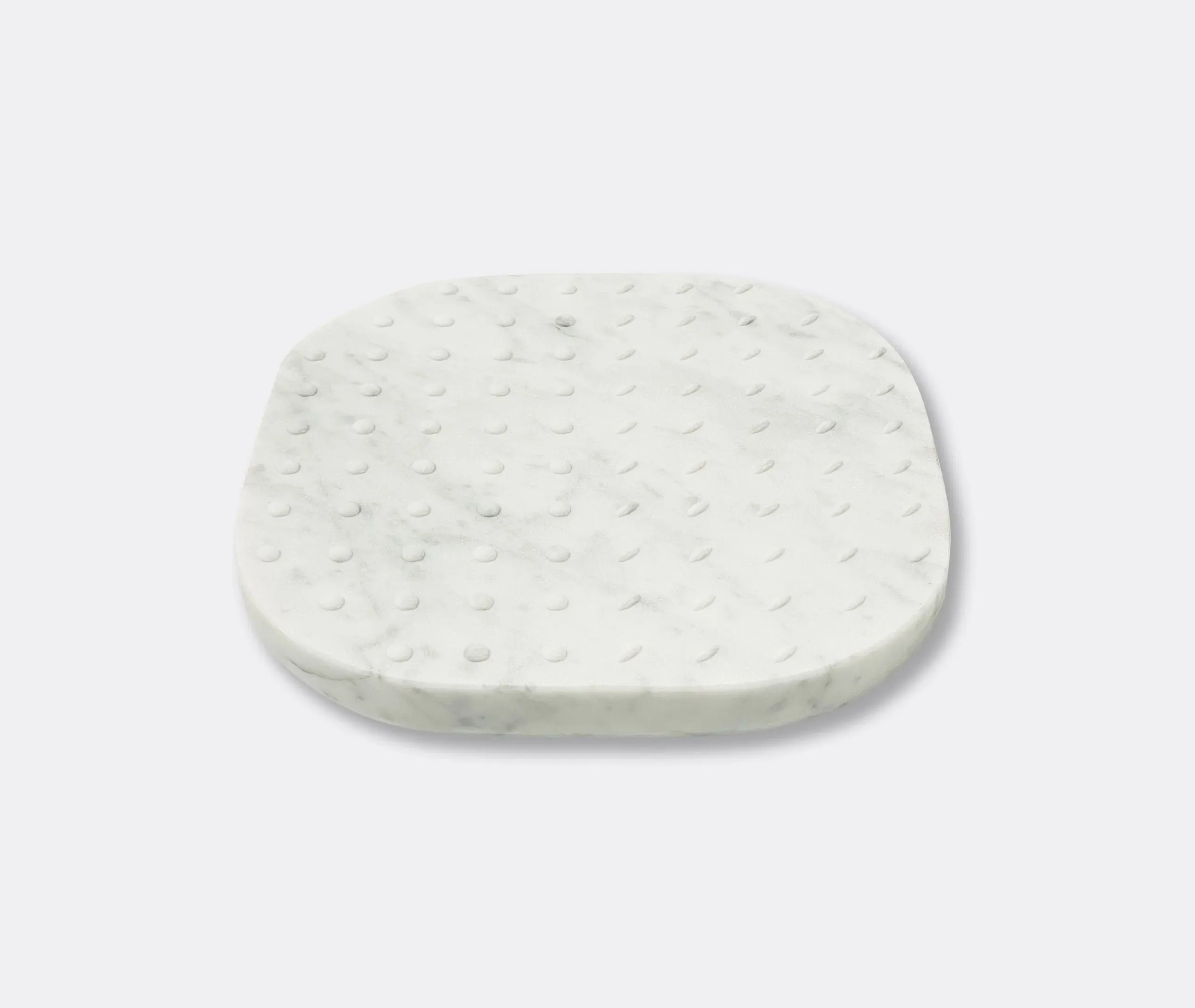 Medium Serving Tray with Pattern - White, Marble
