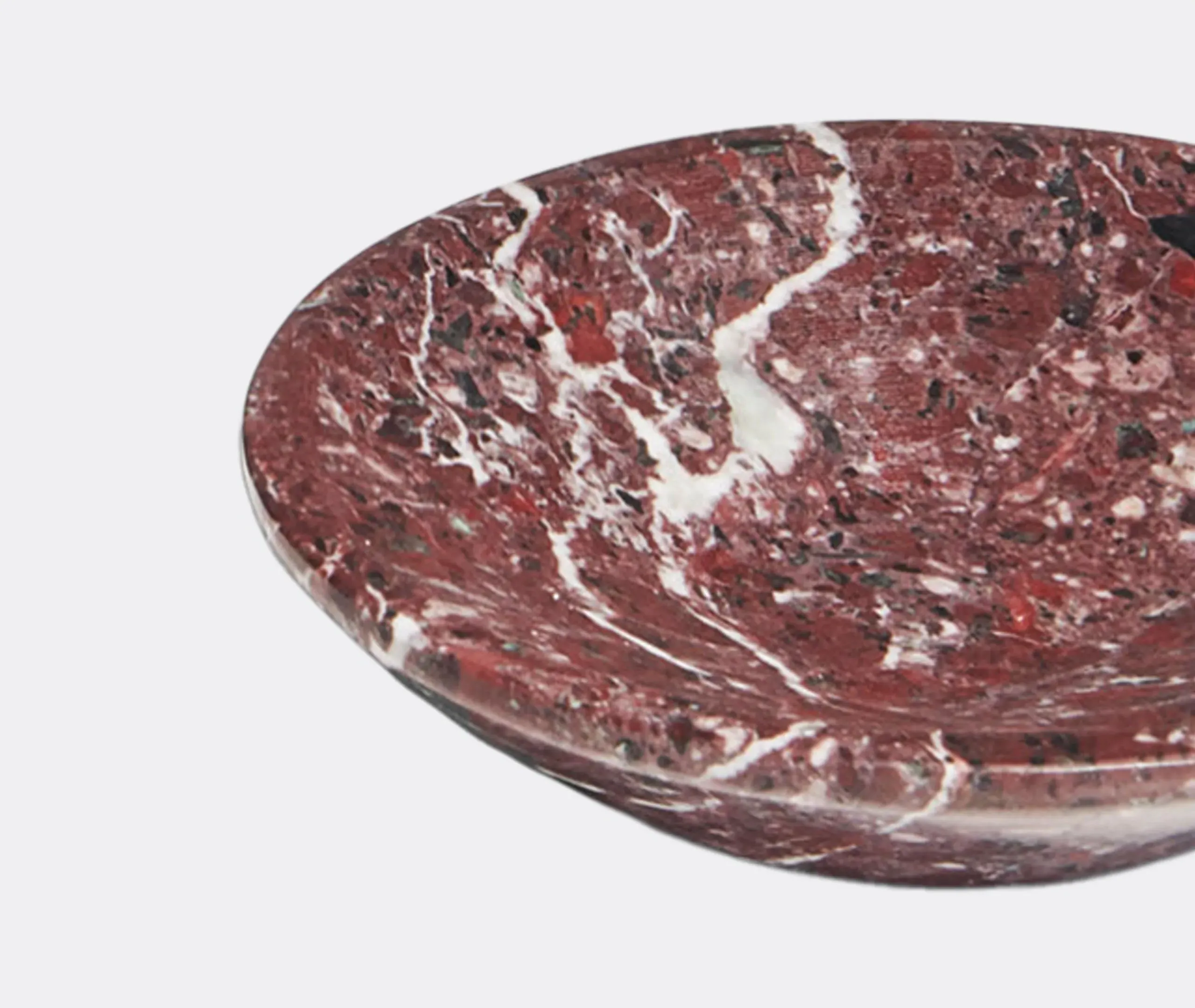 Small Decorative Bowl - Red, Marble