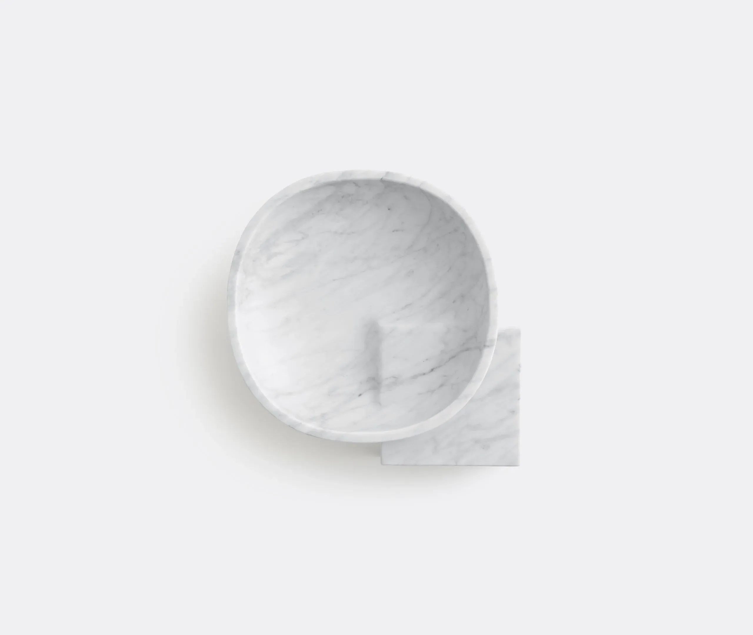 Small Decorative Bowl - White, Marble