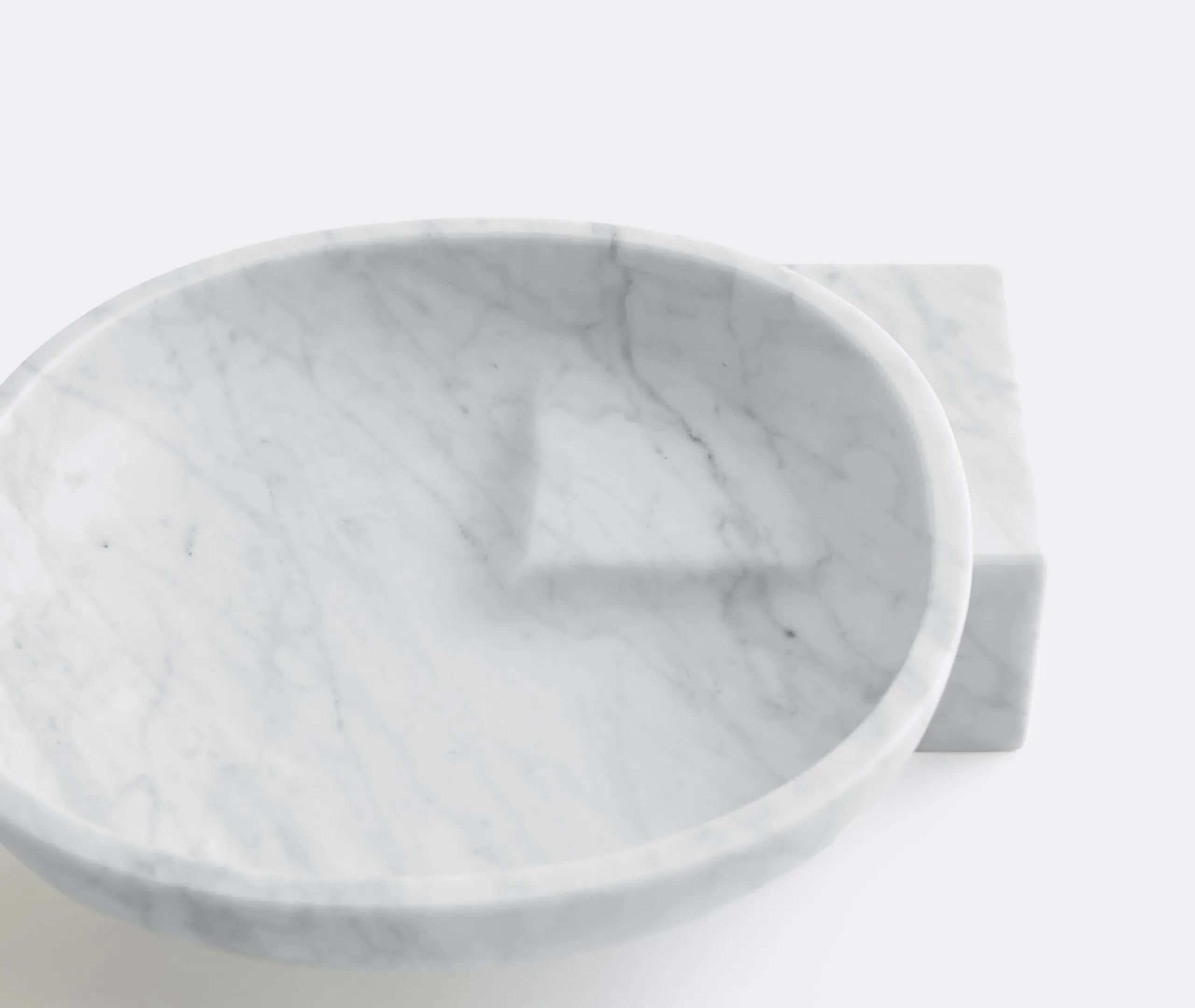 Small Decorative Bowl - White, Marble