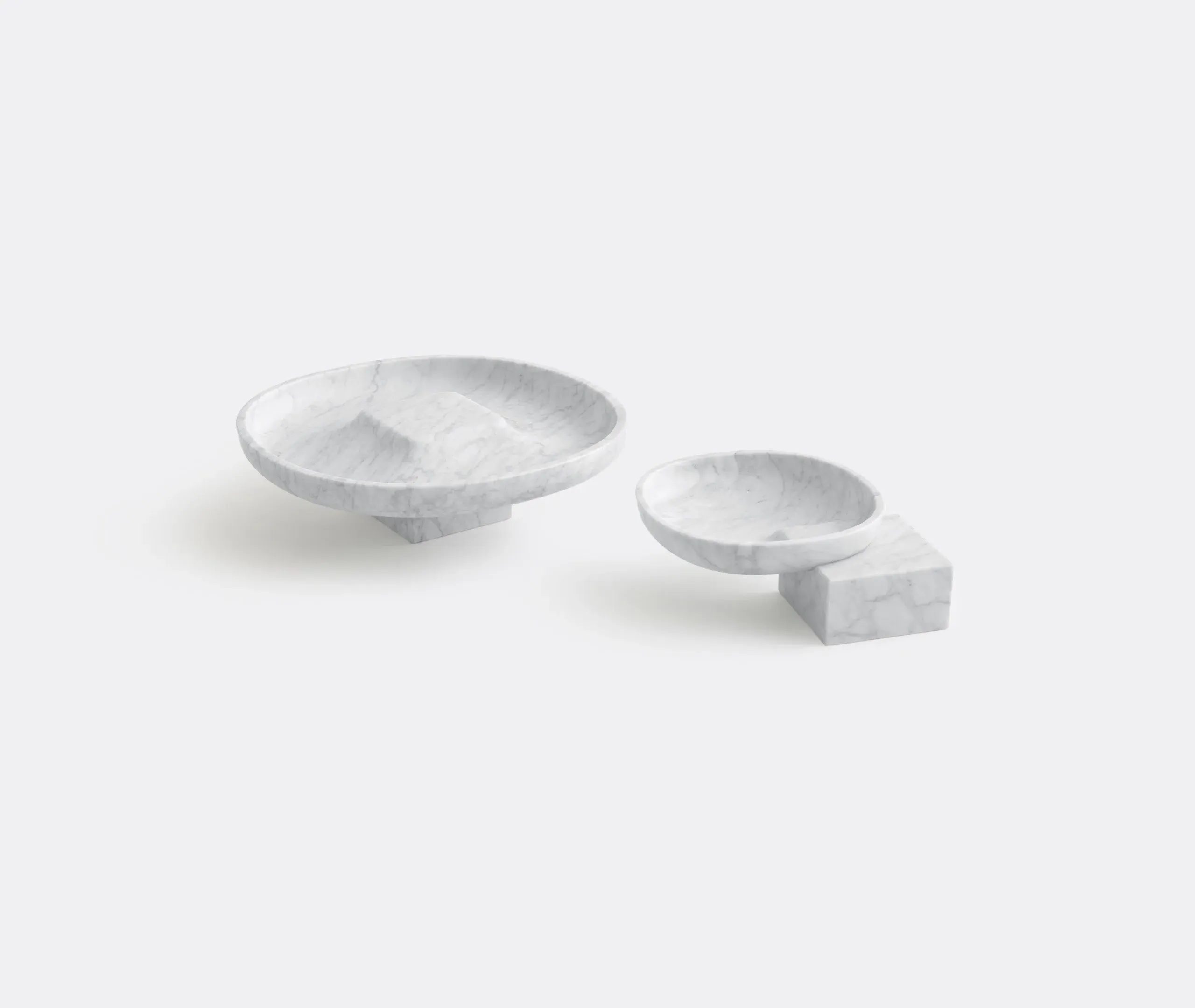 Small Decorative Bowl - White, Marble
