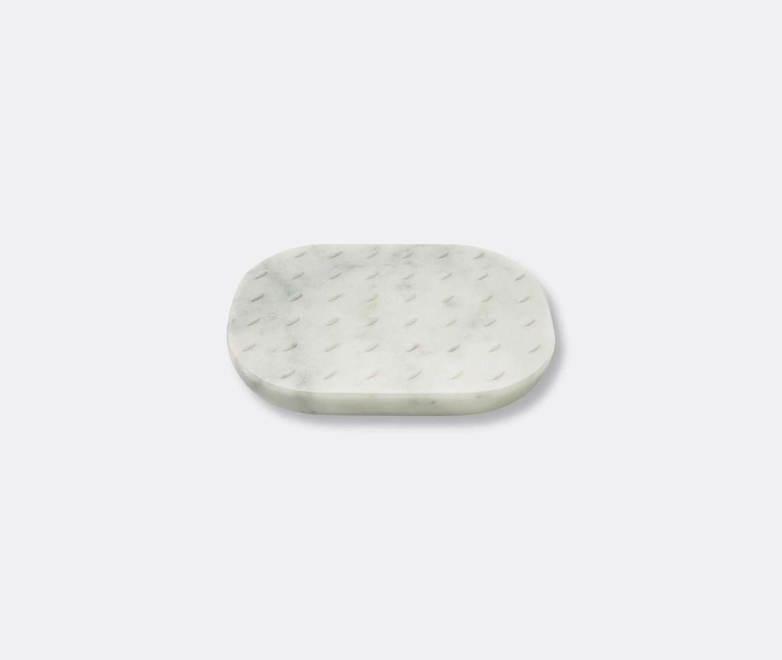 Small Serving Tray with Pattern - White, Marble image
