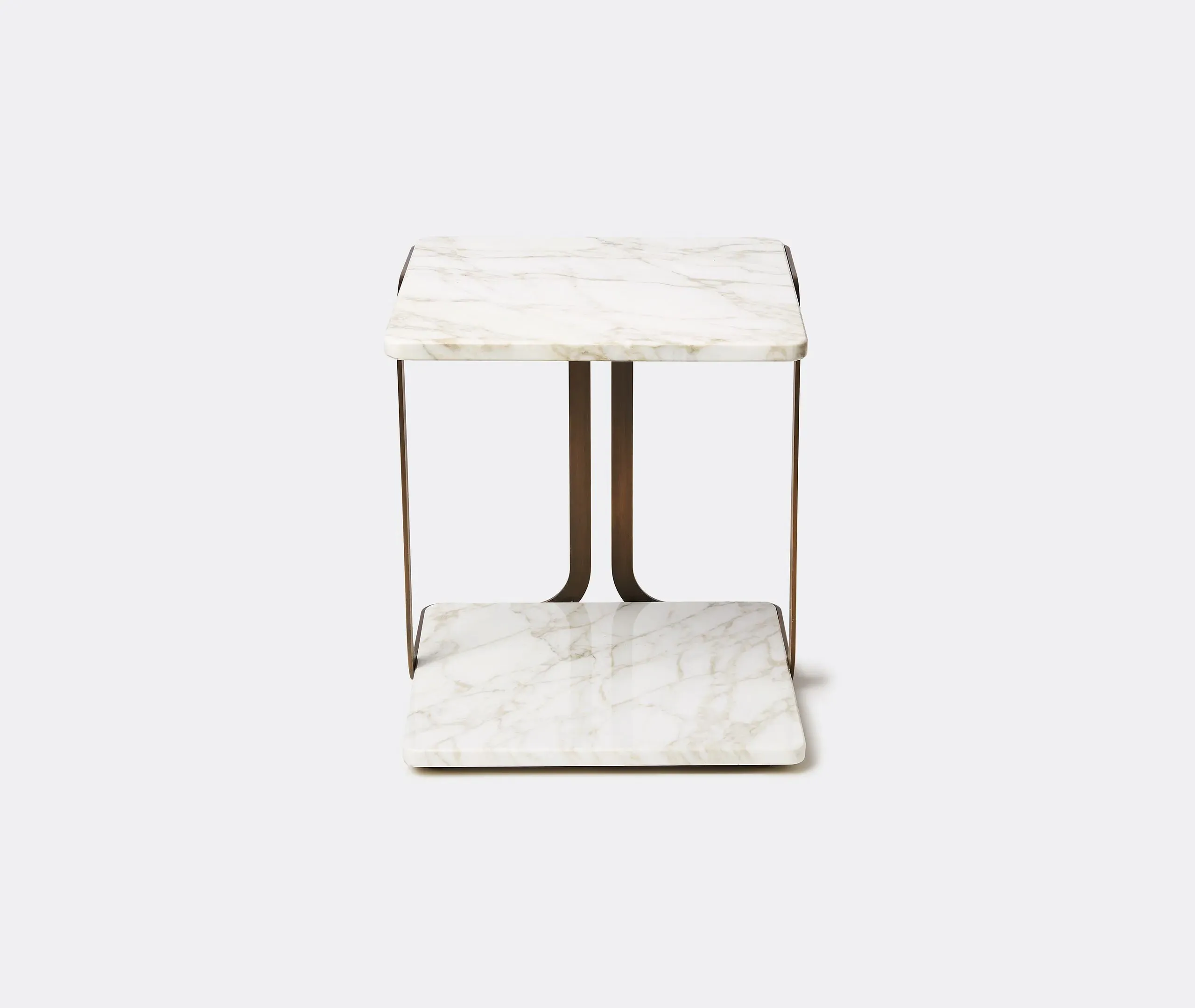 Cube Side Table - Bronze, Marble image