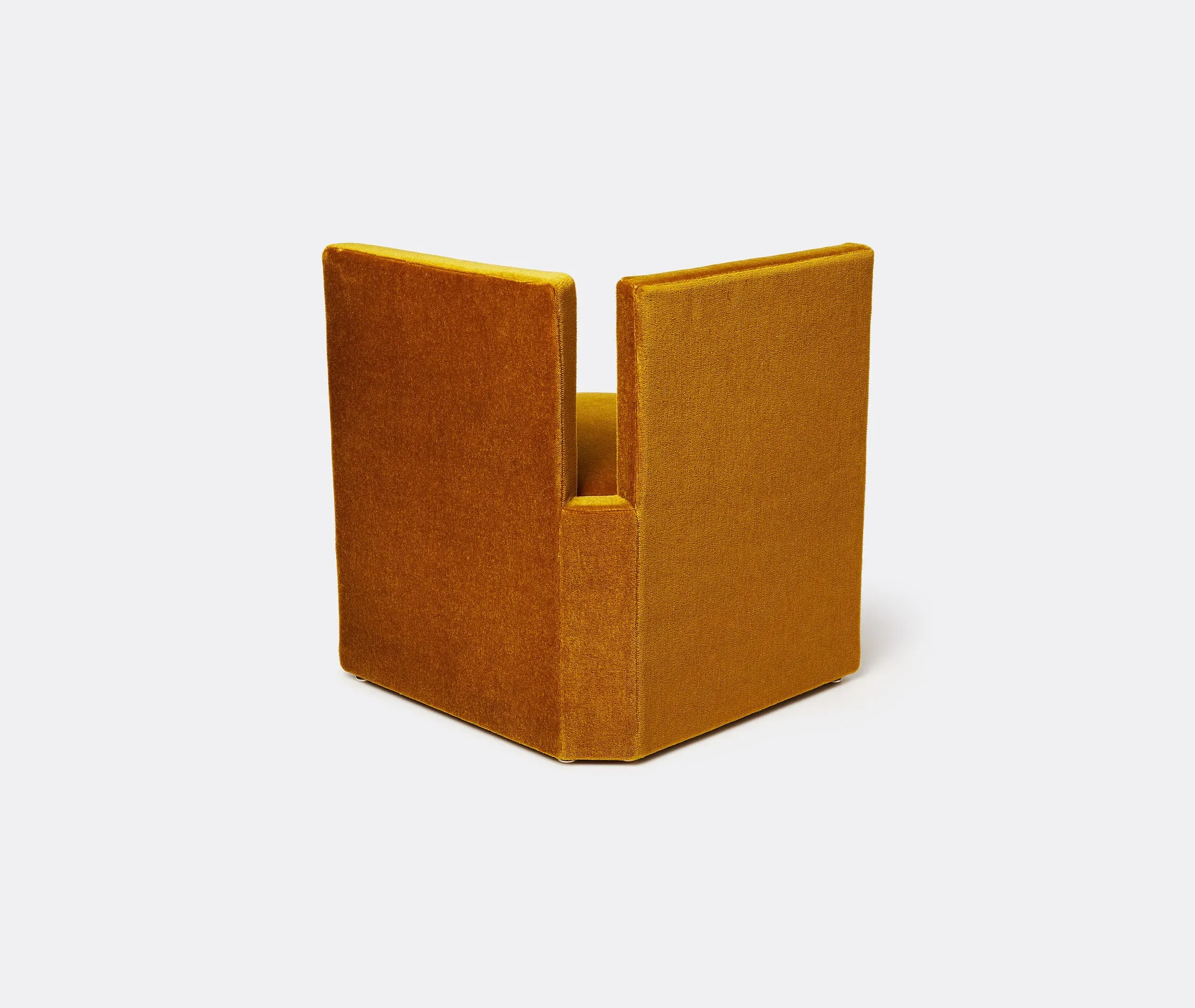 Cubed Chair Low Profile - Moutarde, Mohair Velvet