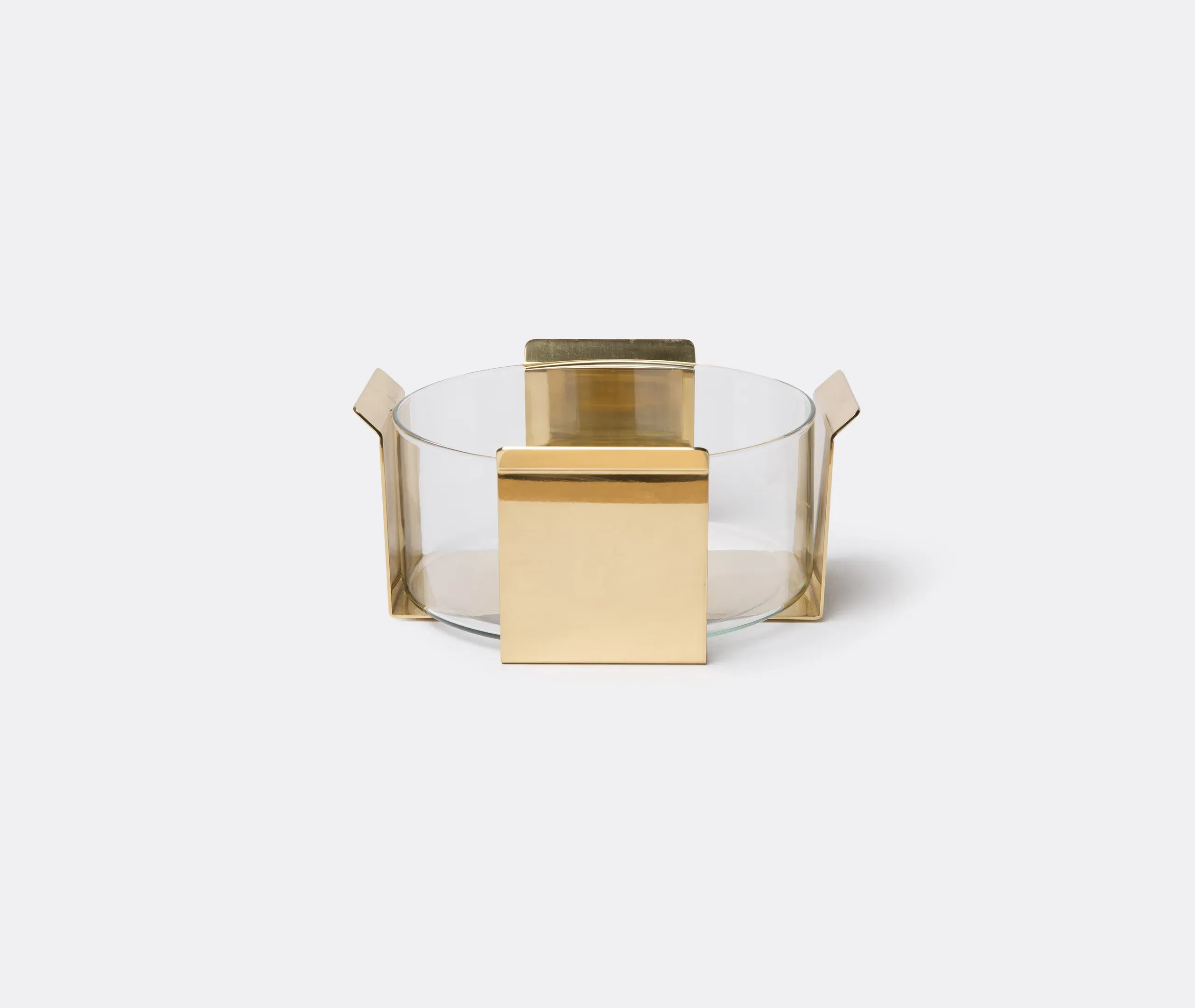 OB2 Tizio Vase - Polished Brass, Glass product