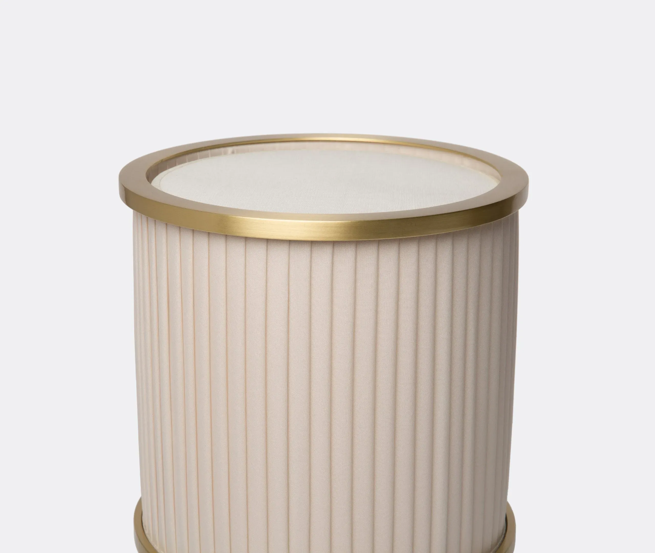 Table Lamp with Pleated Shade - Matte Brass