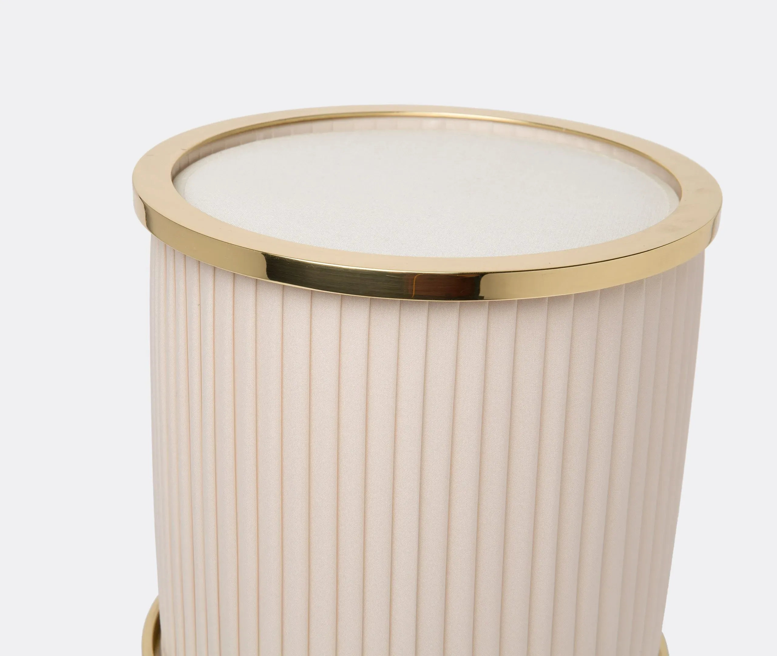 Table Lamp with Pleated Shade - Polished Brass