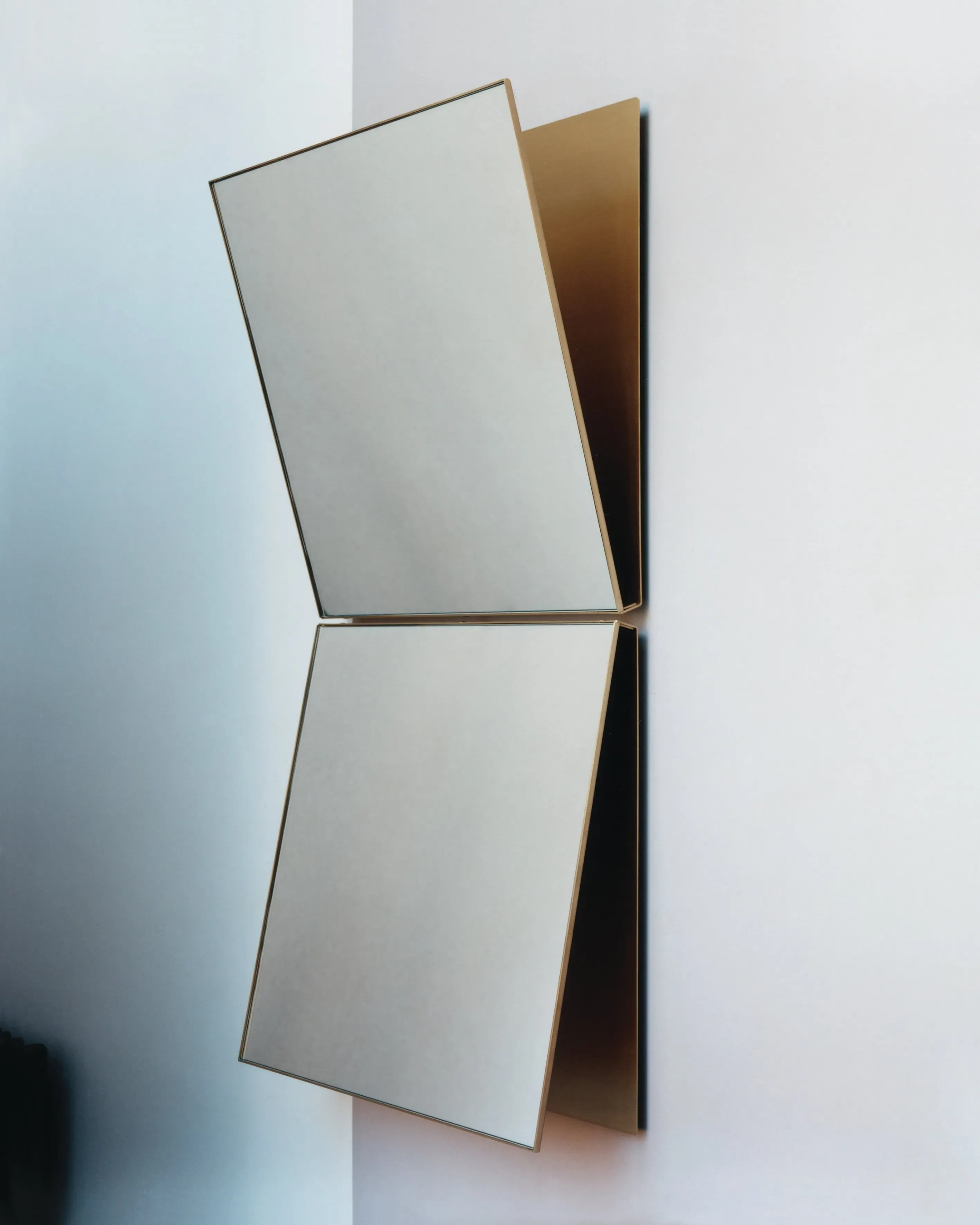 Table Mirror with Tinted Glass - Black, Chrome