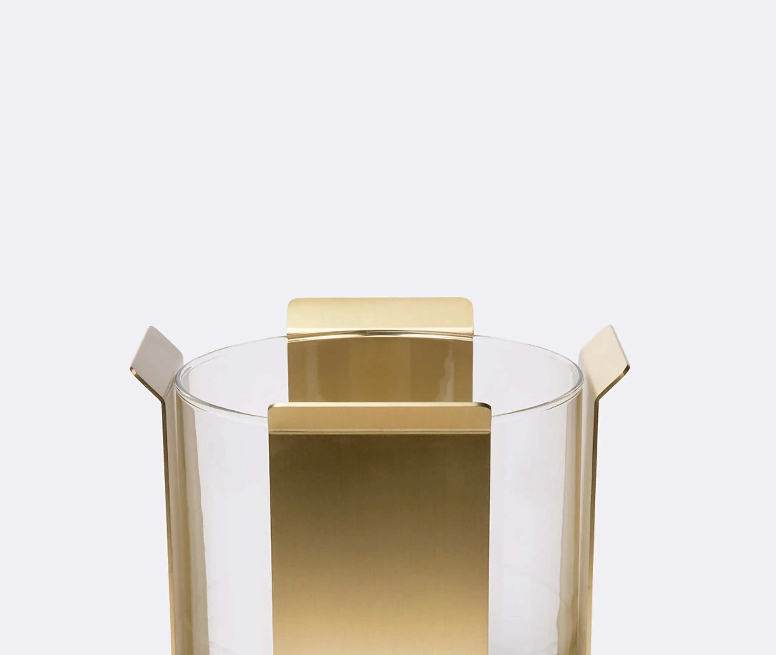 Tall OB2 Tizio Vase - Brass, Glass