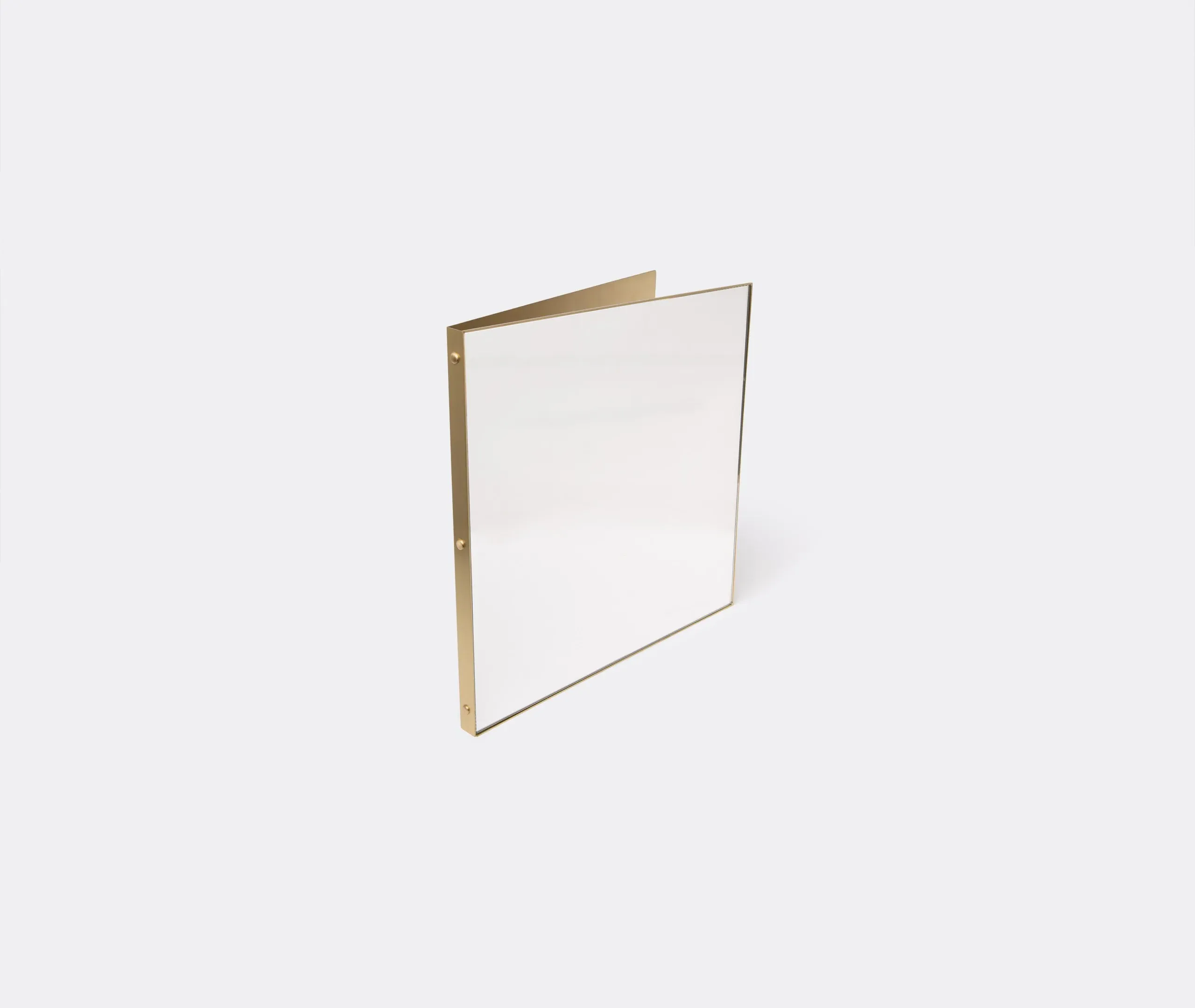 Wall Mirror with Tinted Glass - Brass, Metal