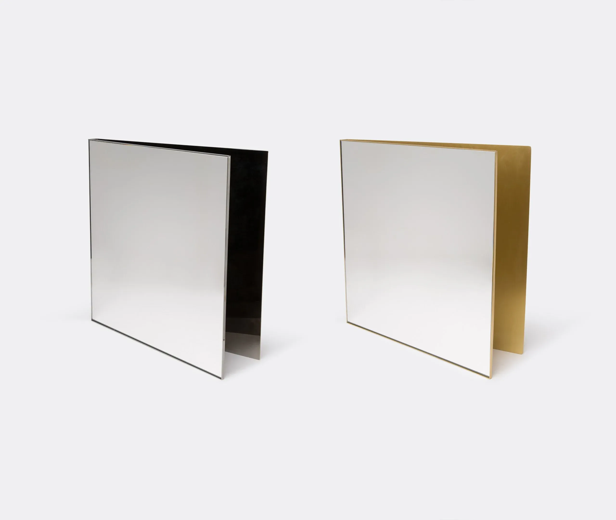 Wall Mirror with Tinted Glass - Brass, Metal