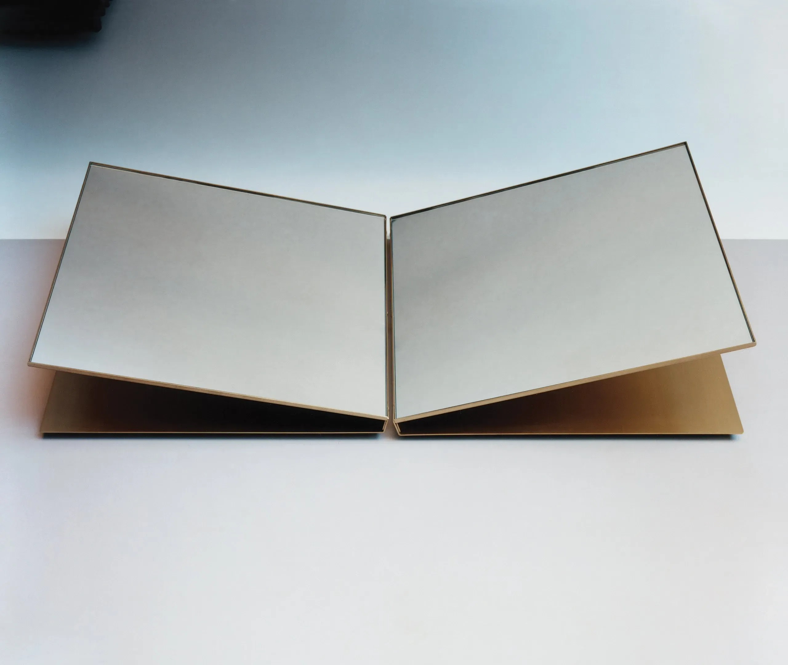 Wall Mirror with Tinted Glass - Brass, Metal