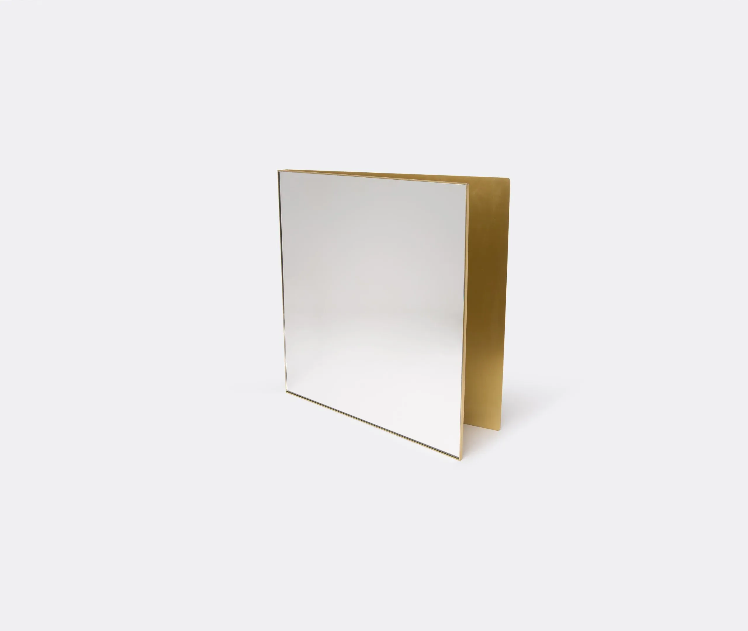 Wall Mirror with Tinted Glass - Brass, Metal image