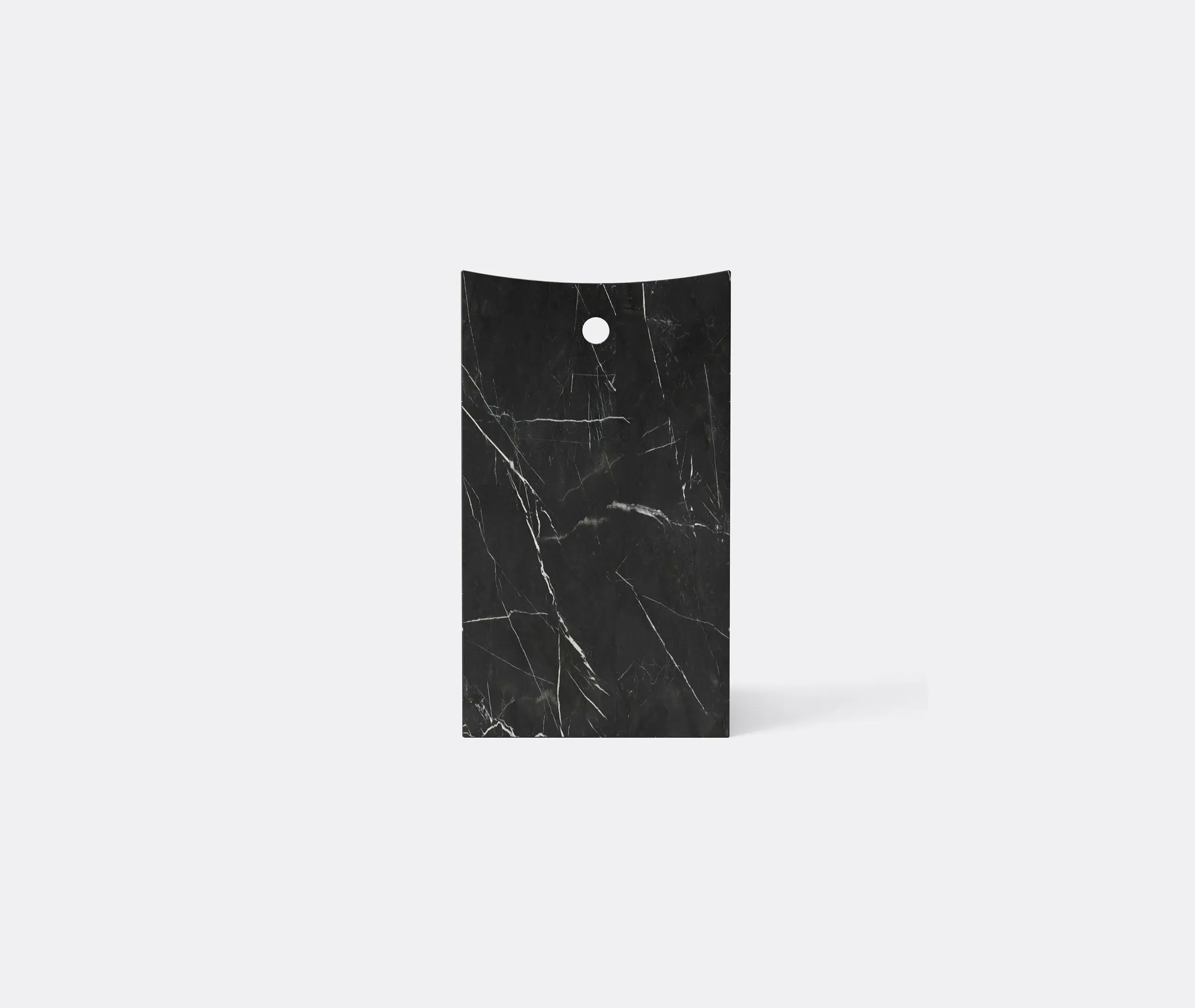 Thebes Chair with Concave Seat - Black, Marble