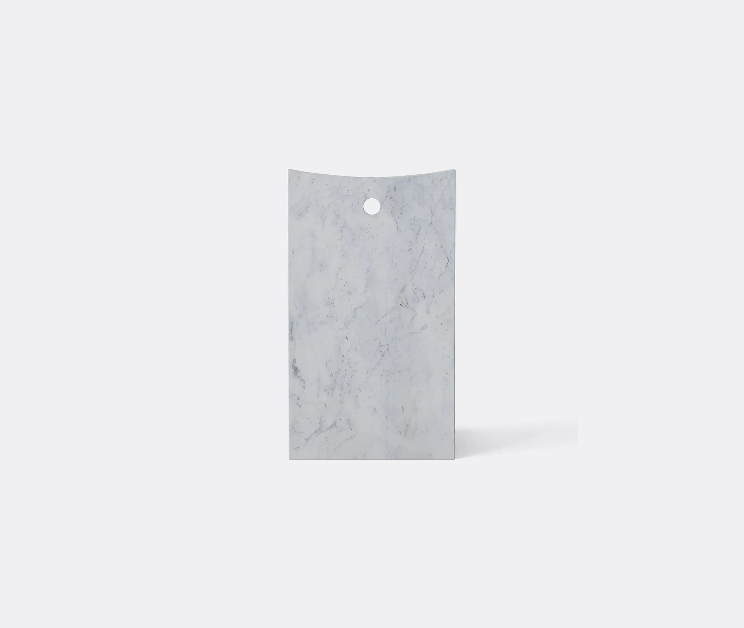 Thebes Chair with Concave Seat - White, Marble