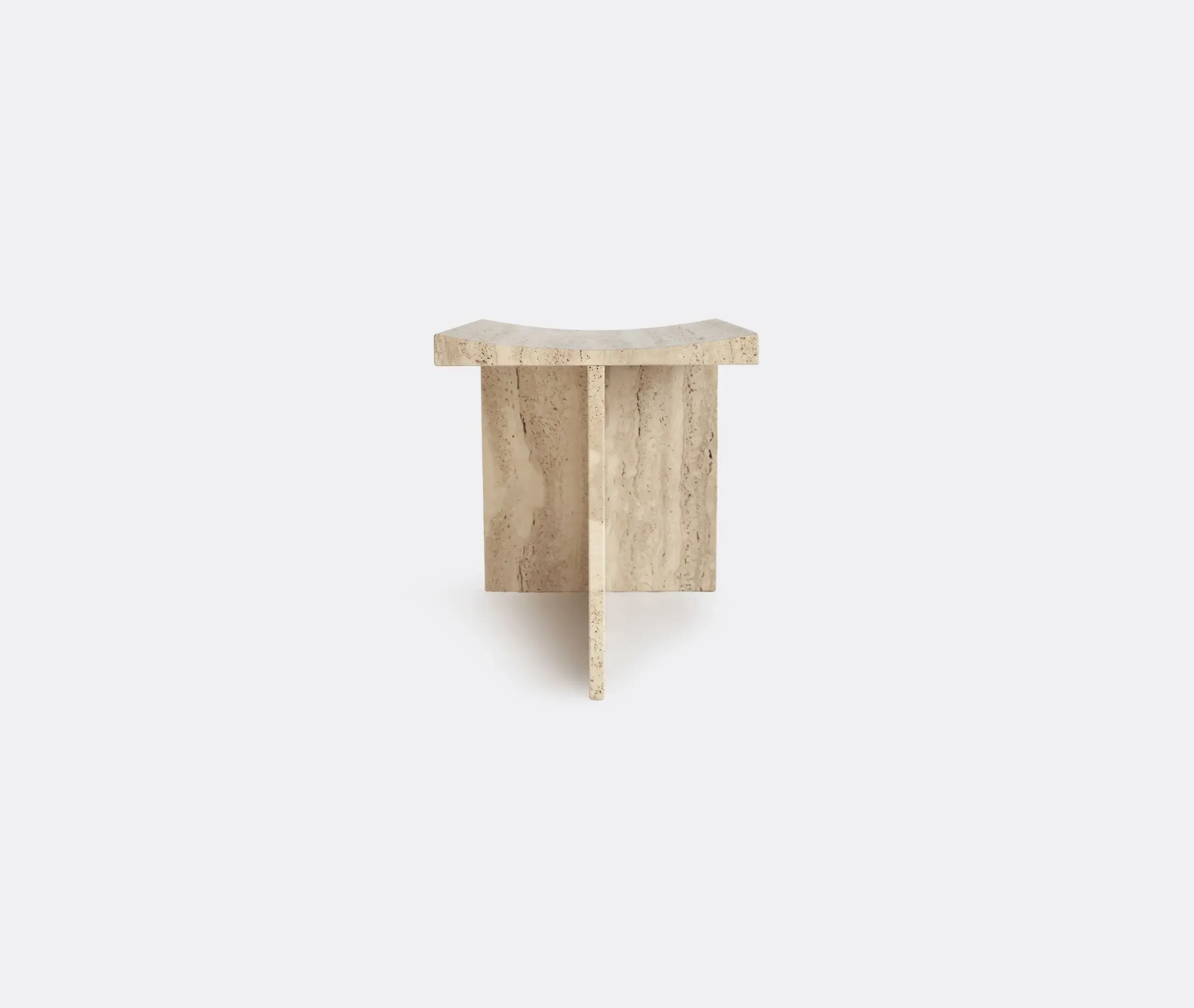 Thebes Stool - Beige, Travertine image