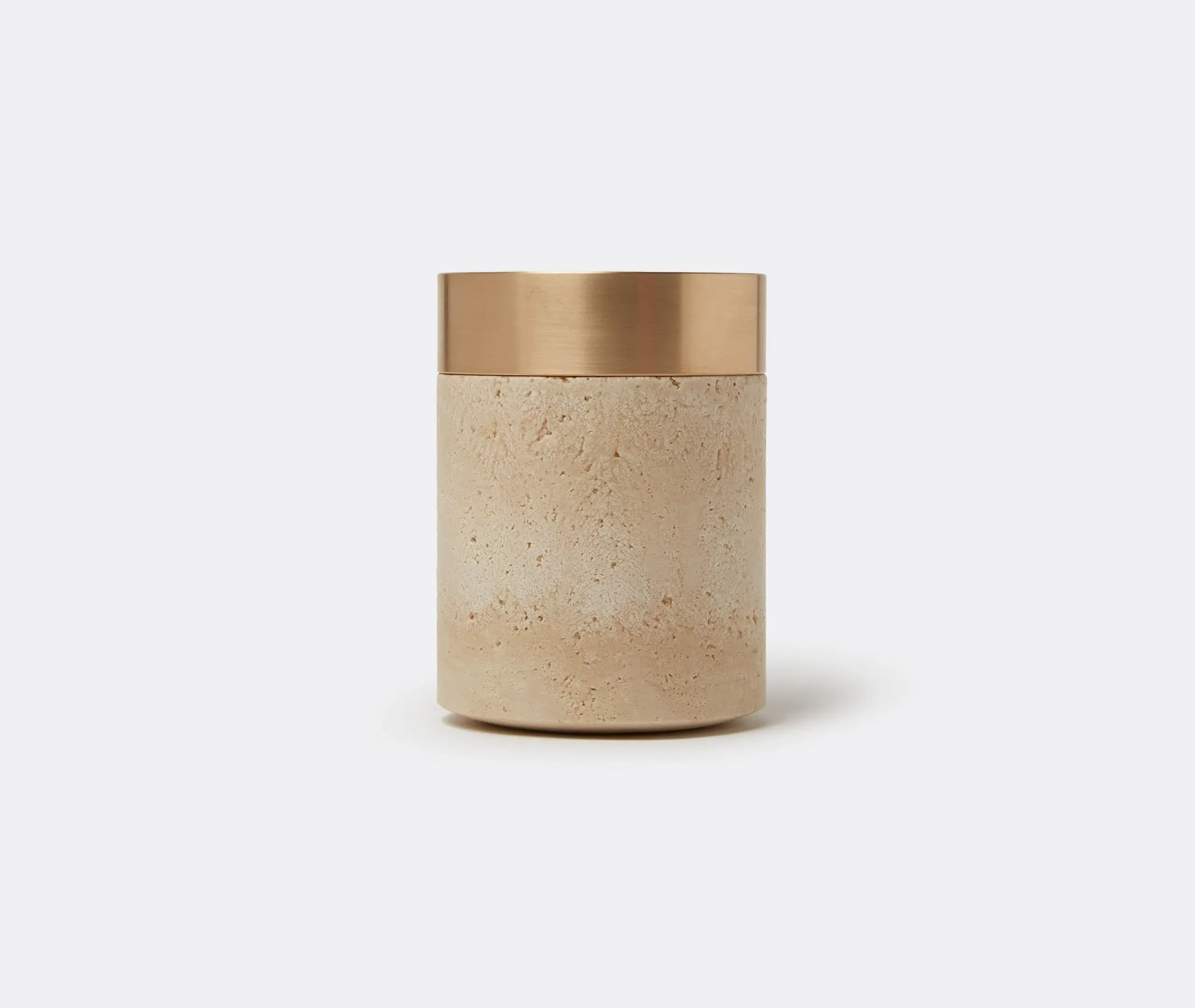 Coppa Small Container - White, Marble
