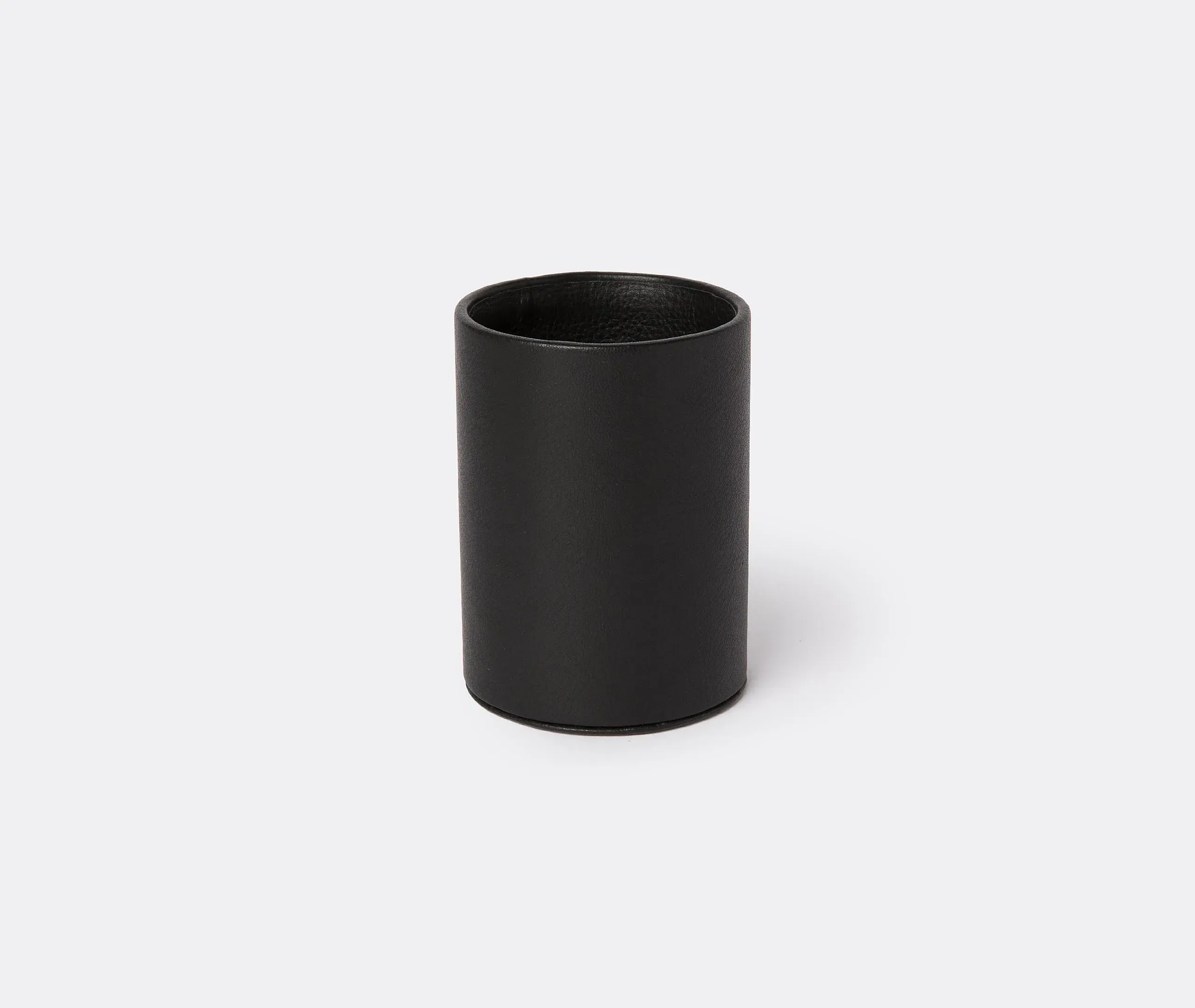Cylindrical Pen Organizer - Black, Calfskin image