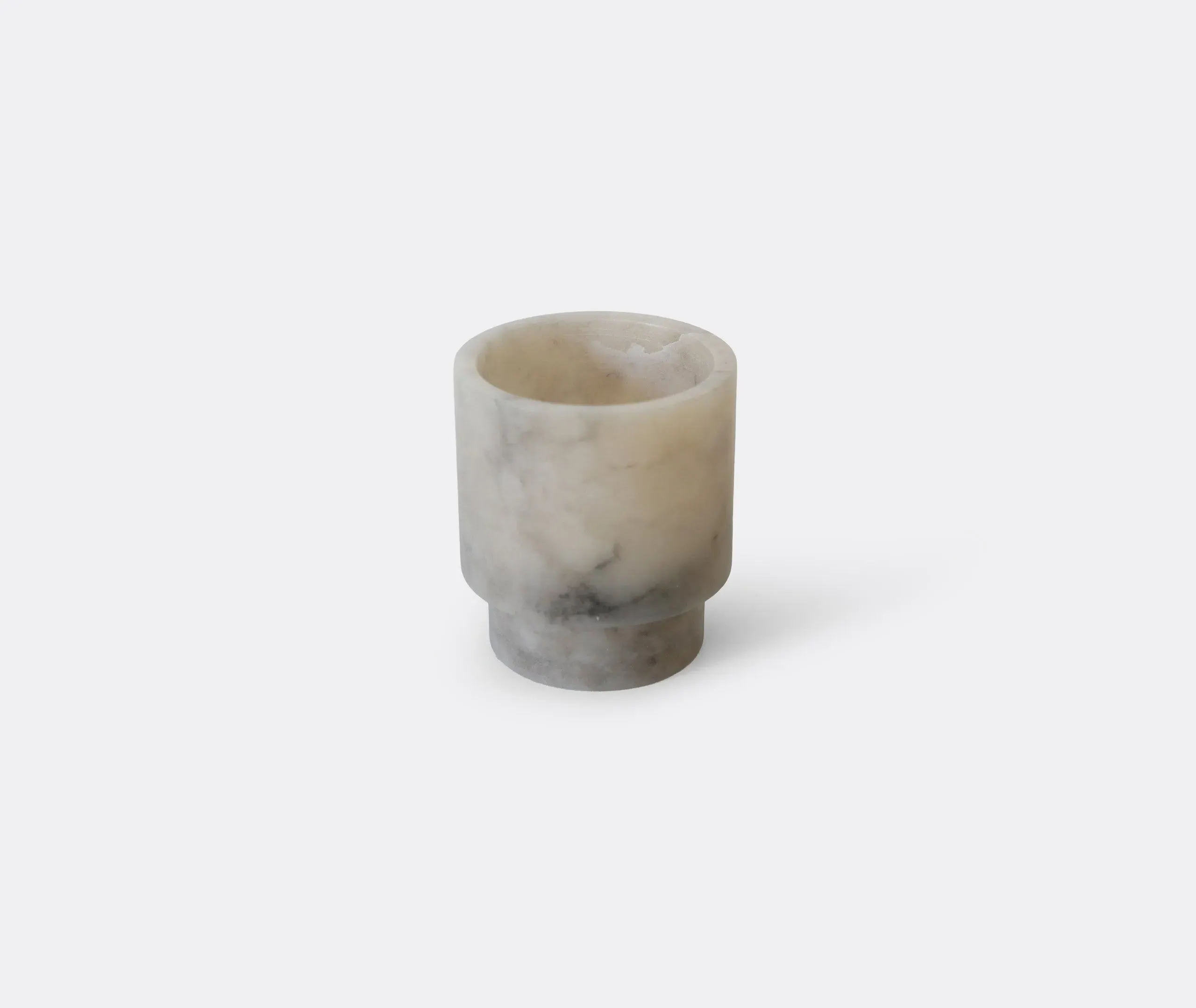 Cylindrical Tealight Holder - Tabac, Alabaster image