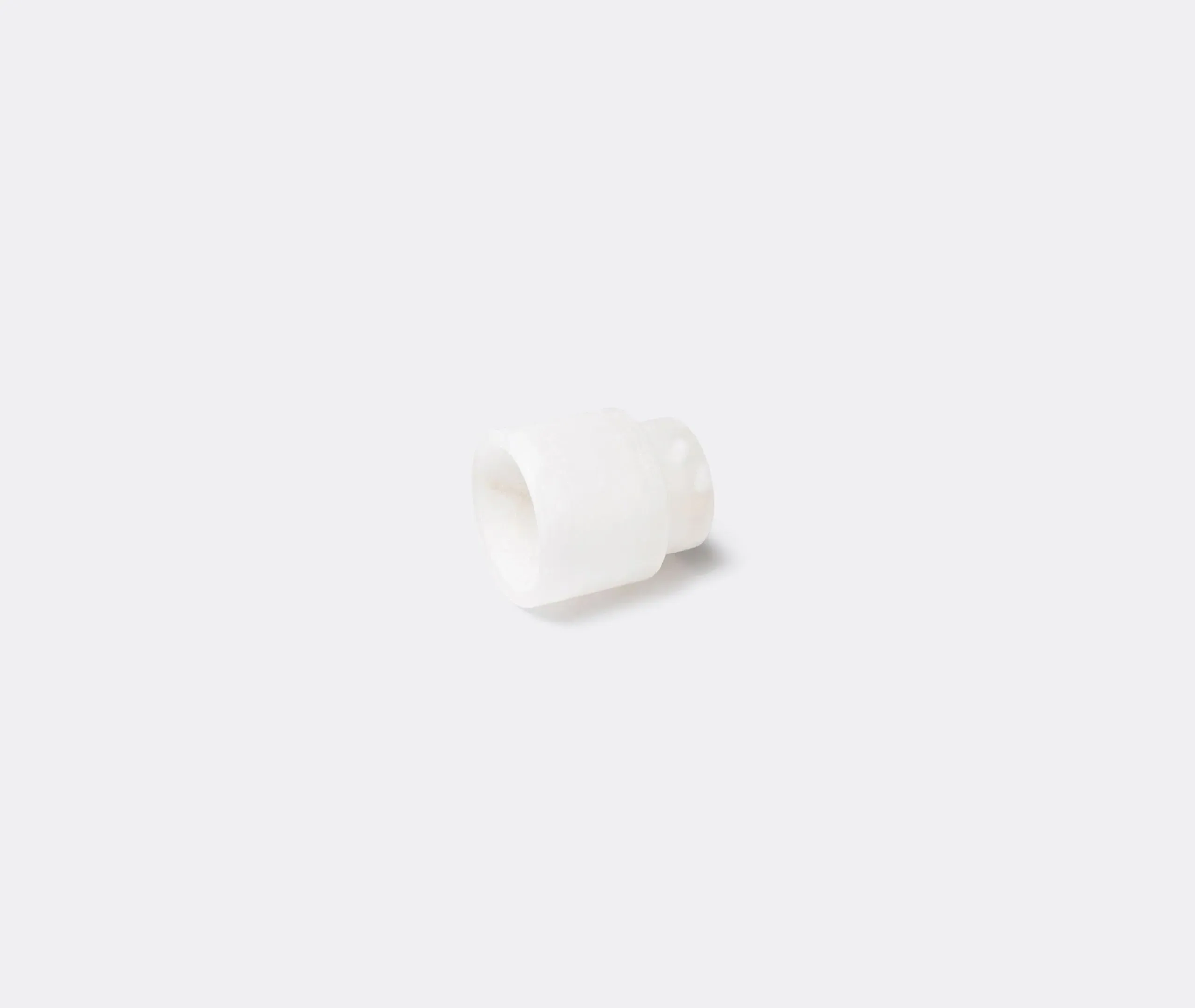 Cylindrical Tealight Holder - White, Alabaster