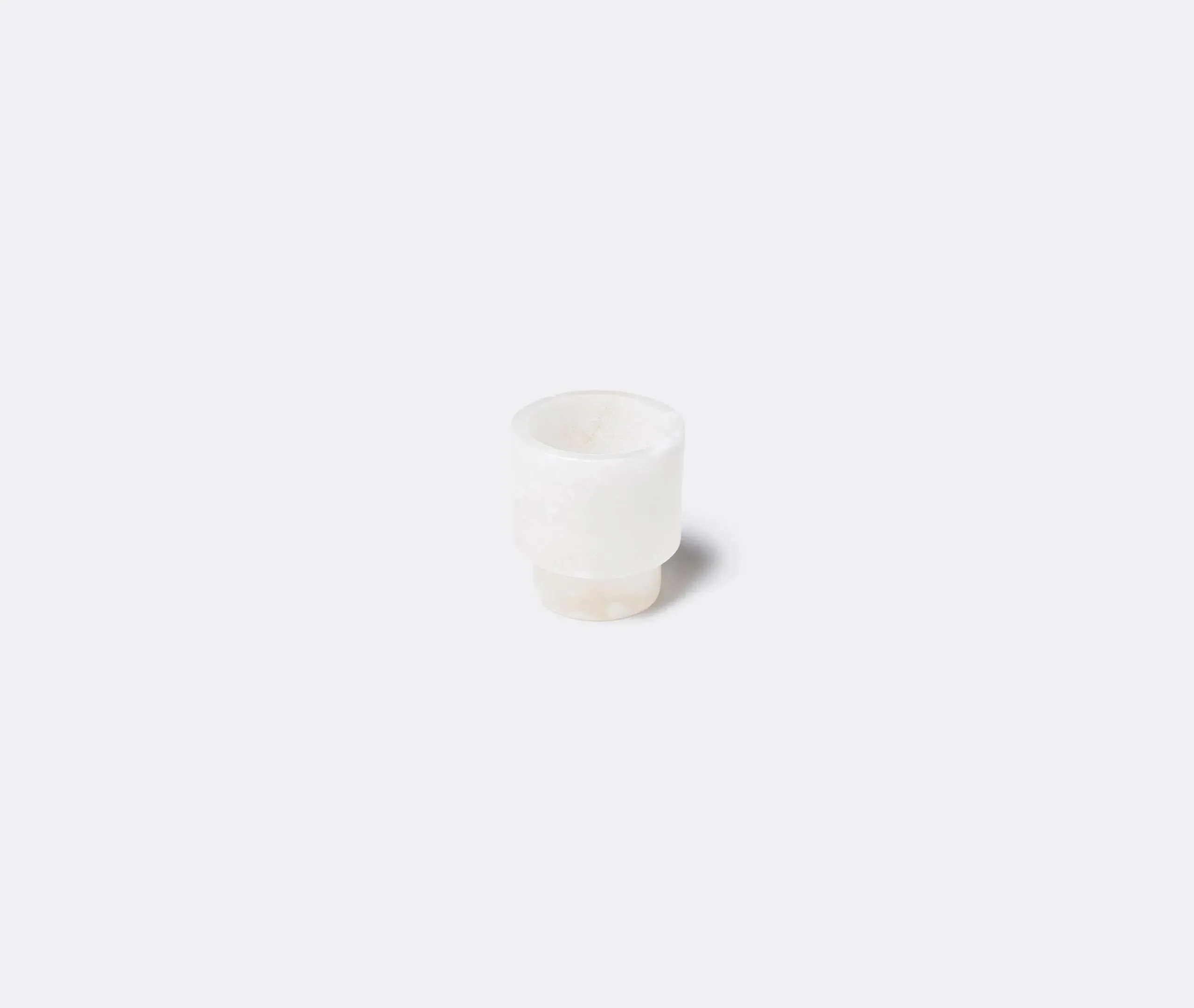 Cylindrical Tealight Holder - White, Alabaster image