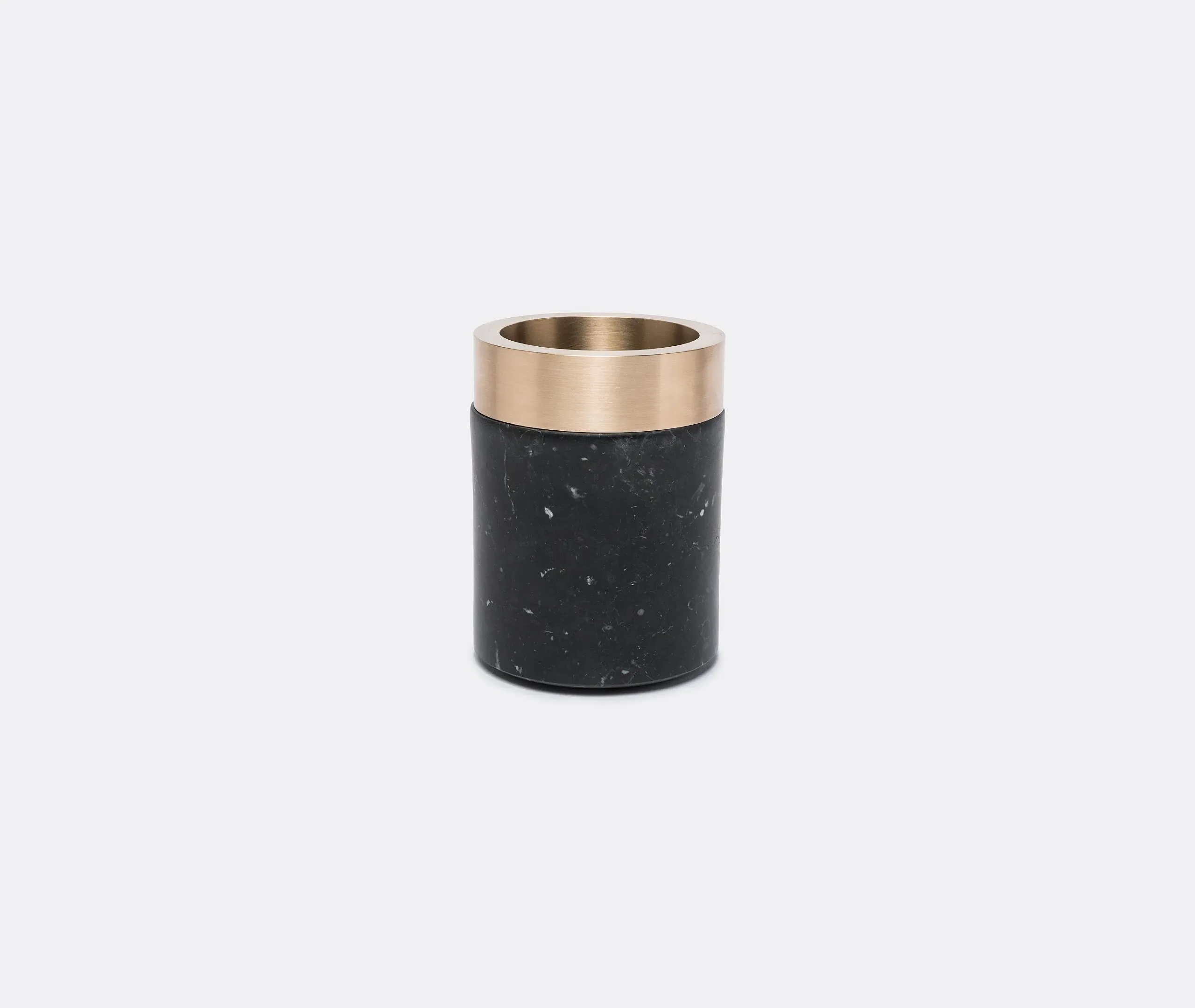 Extra Small Container with Bronze Rim - Black image