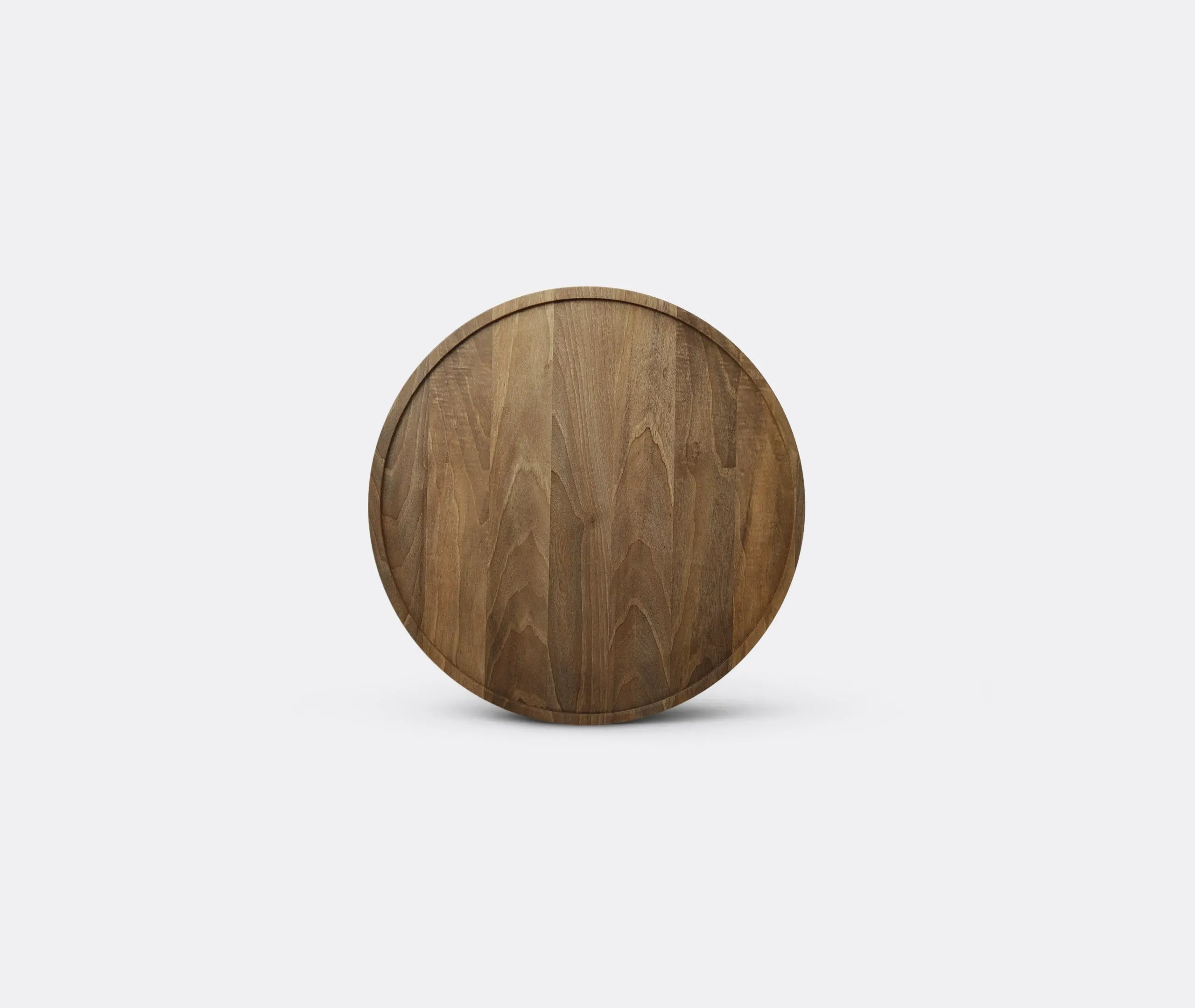 Large Circular Serving Tray - Oiled Walnut