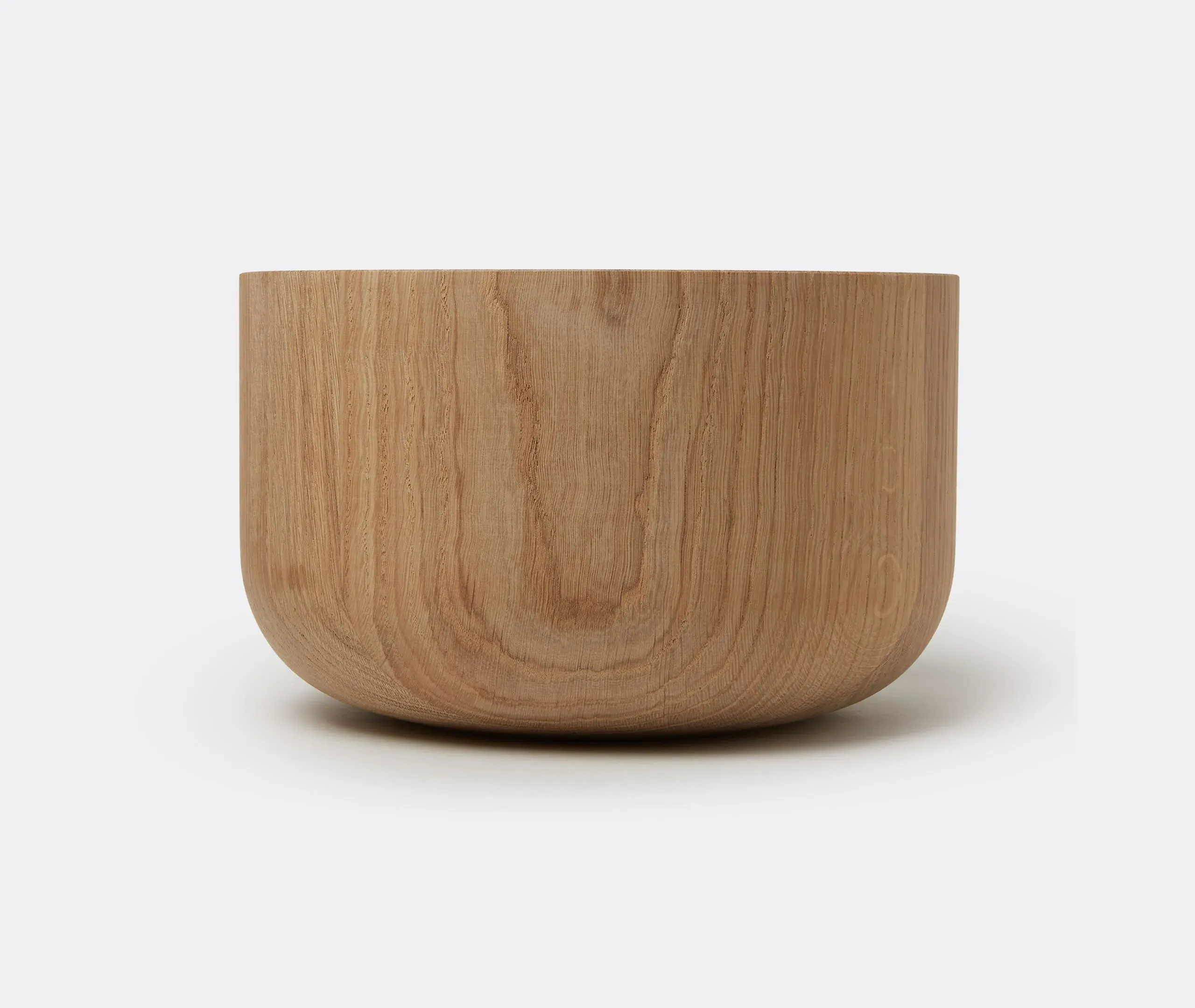 Low Decorative Pot - Oak, Solid Wood image